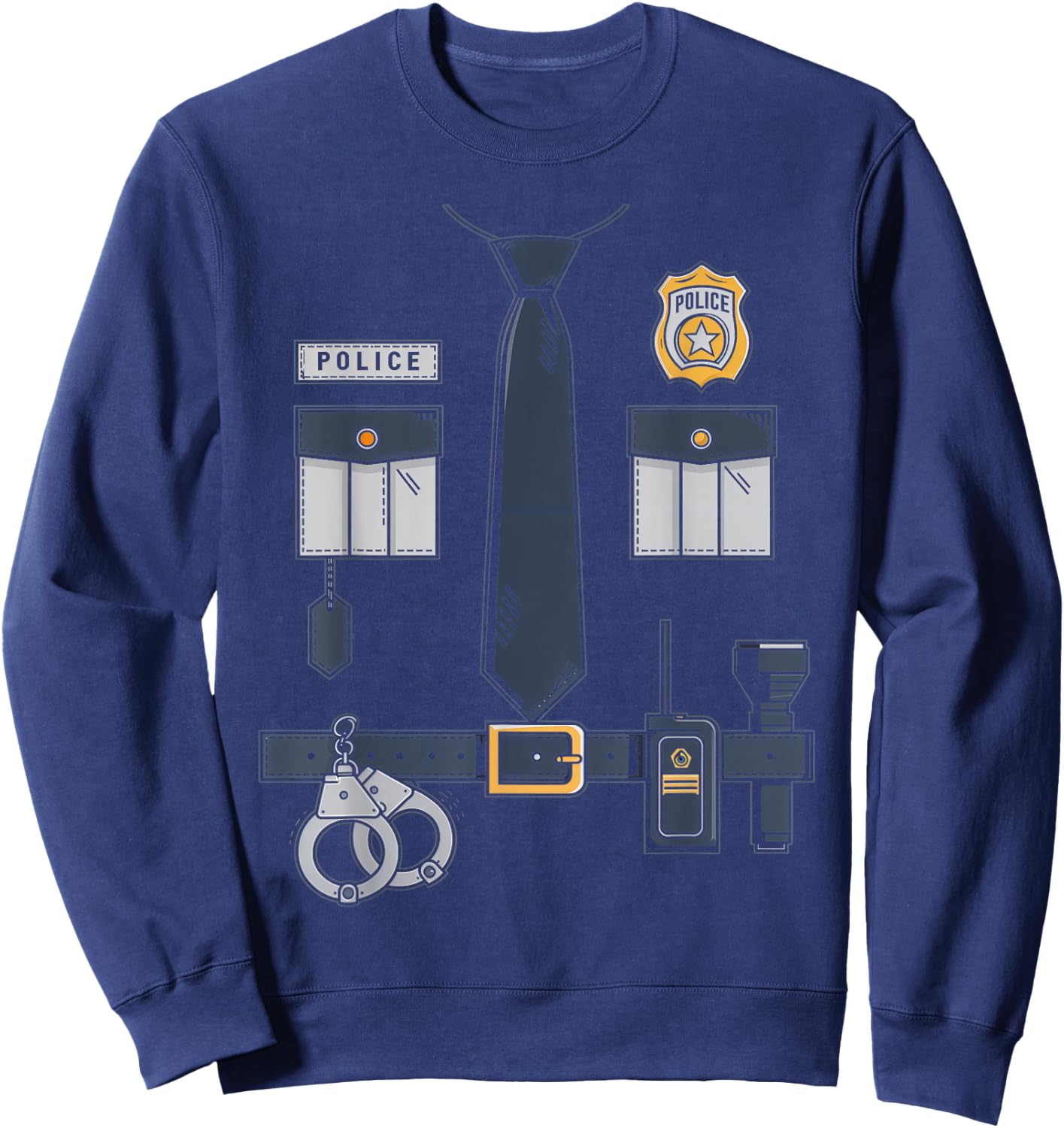 Police Costume Gear Police Officer Law Enforcement Uniform Sweatshirt - Sweatshirt | Navy