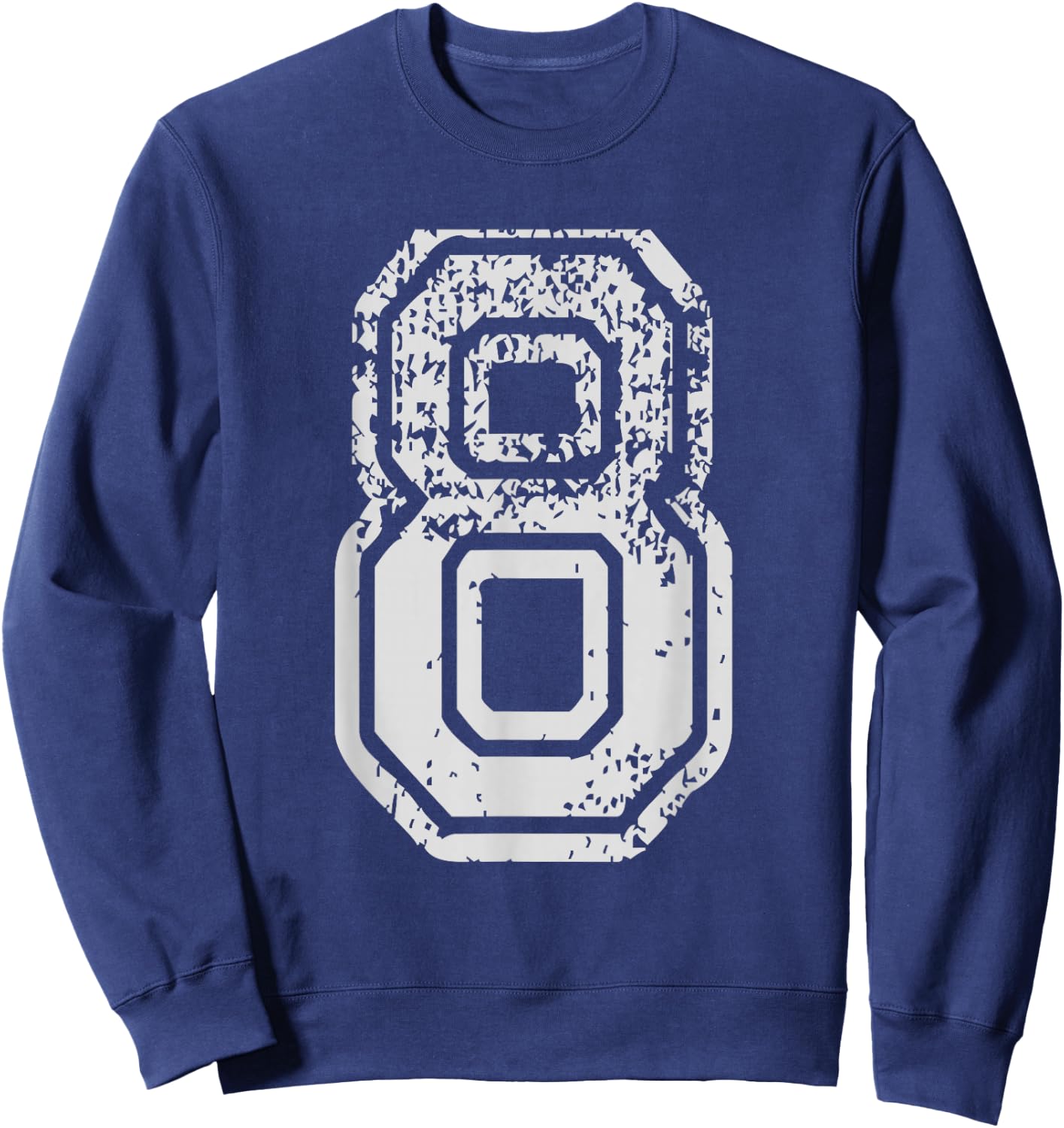 Team Jersey Uniforms Number 8 Eight School Sports Birthdays Sweatshirt - Sweatshirt | Navy