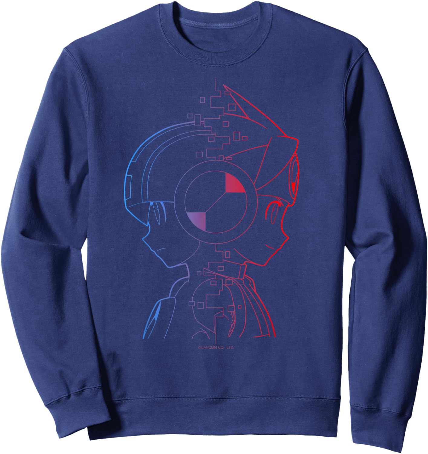 MEGA MAN BATTLE NETWORK MegaMan & Lan Sweatshirt - Sweatshirt | Navy