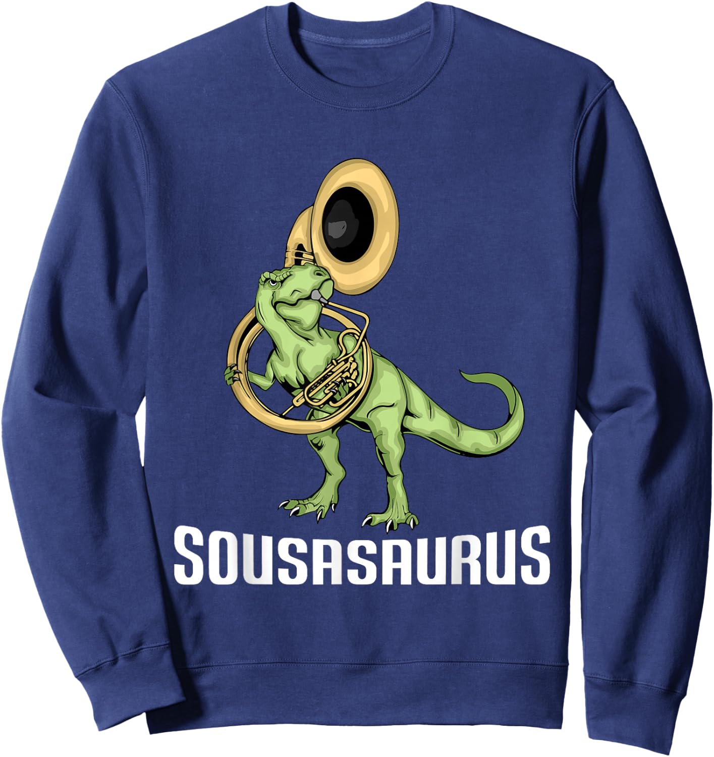 Funny Sousaphone Kids Music Dinosaur Sousaphone Sweatshirt - Sweatshirt | Navy