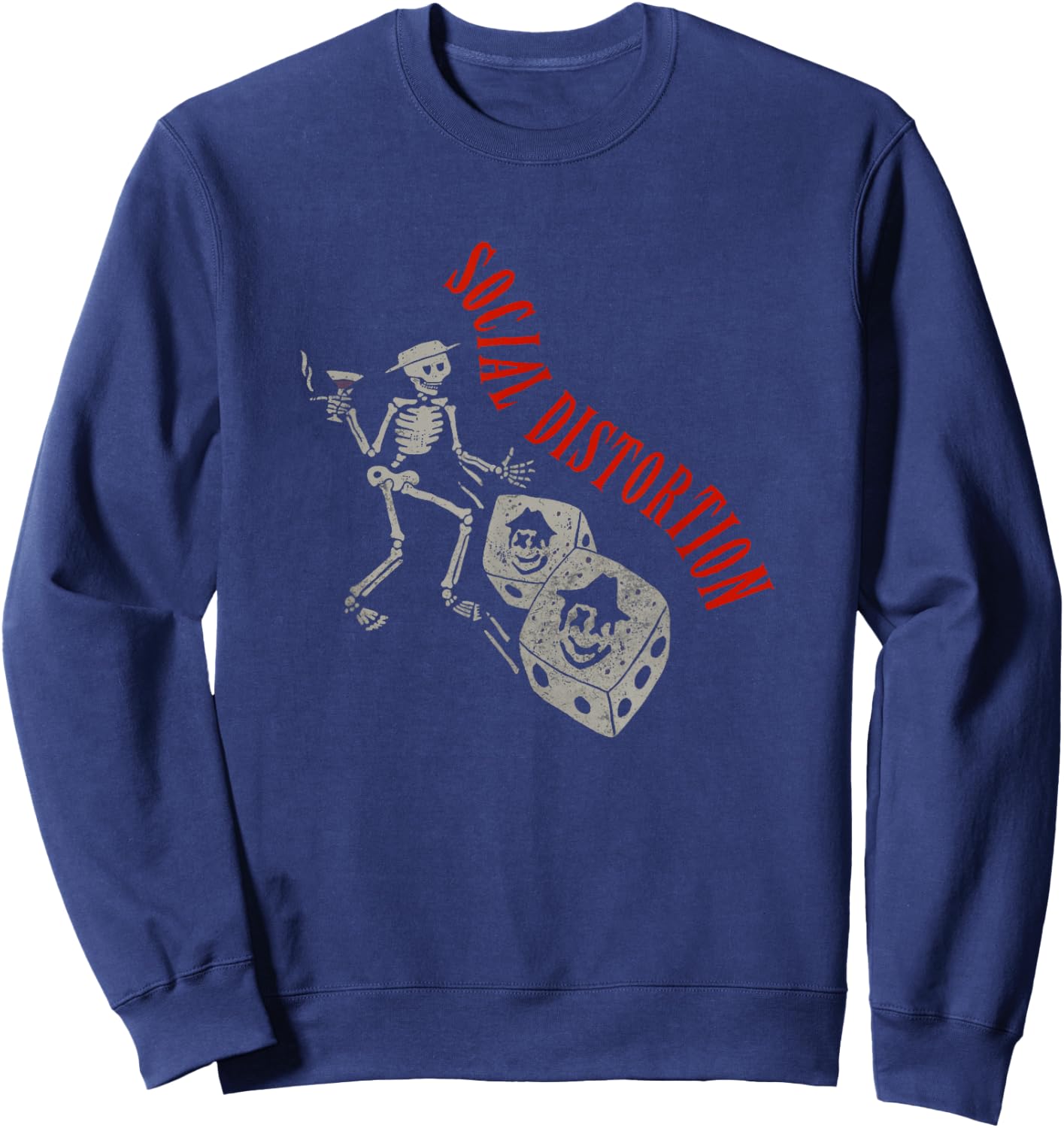 Official Social Distortion Skelly Dice Sweatshirt - Sweatshirt | Navy