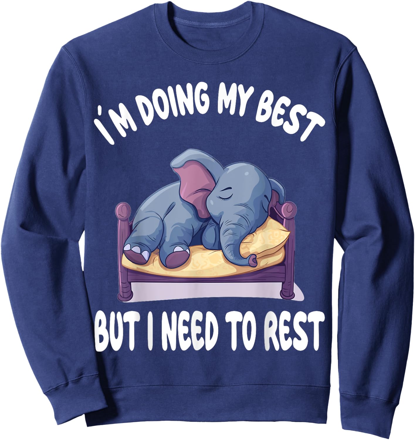 Elephant Official Sleepshirt Pajamas Nightgown Sweatshirt - Sweatshirt | Navy