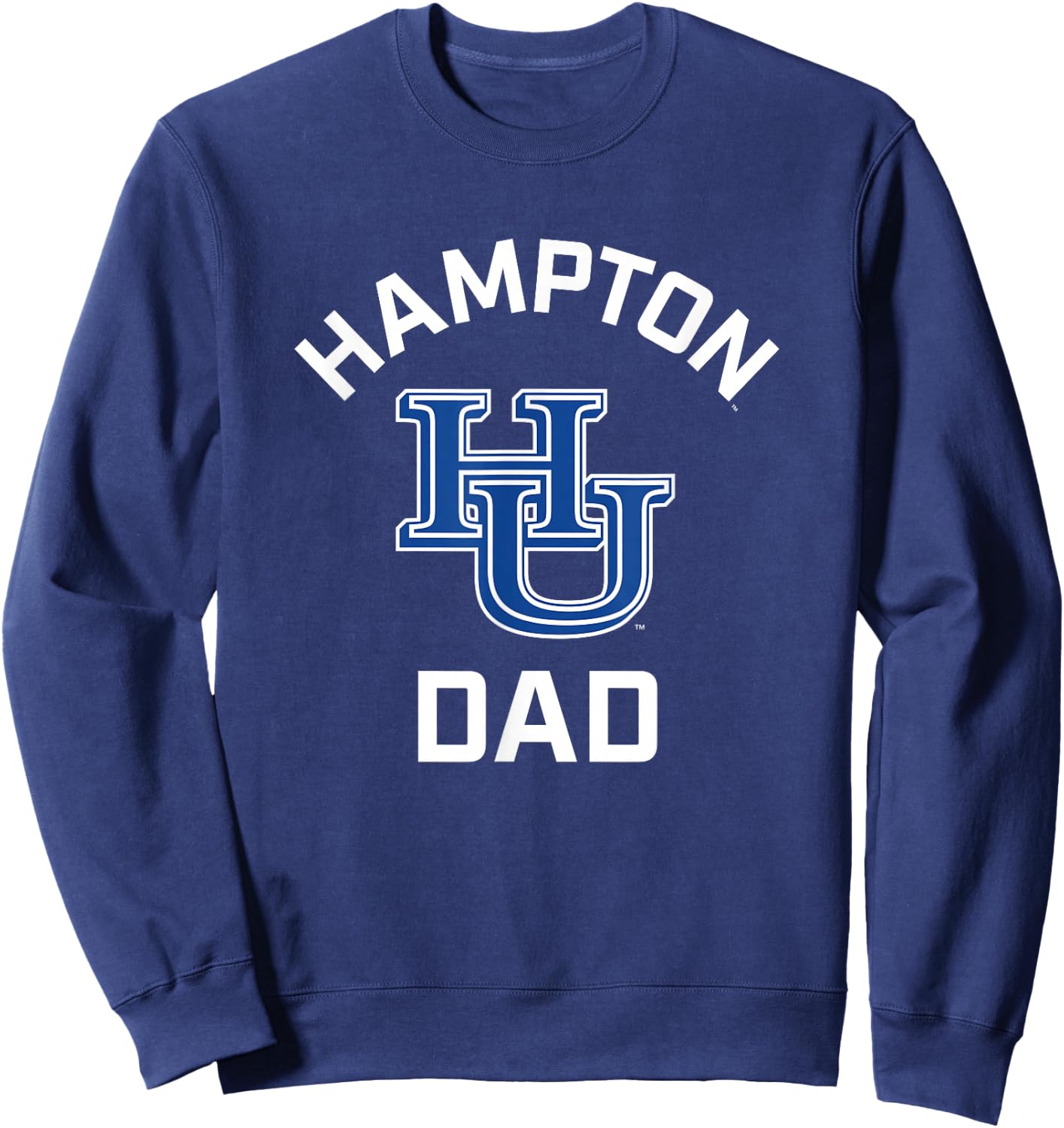 Hampton University Pirates Arched Dad Sweatshirt - Sweatshirt | Navy