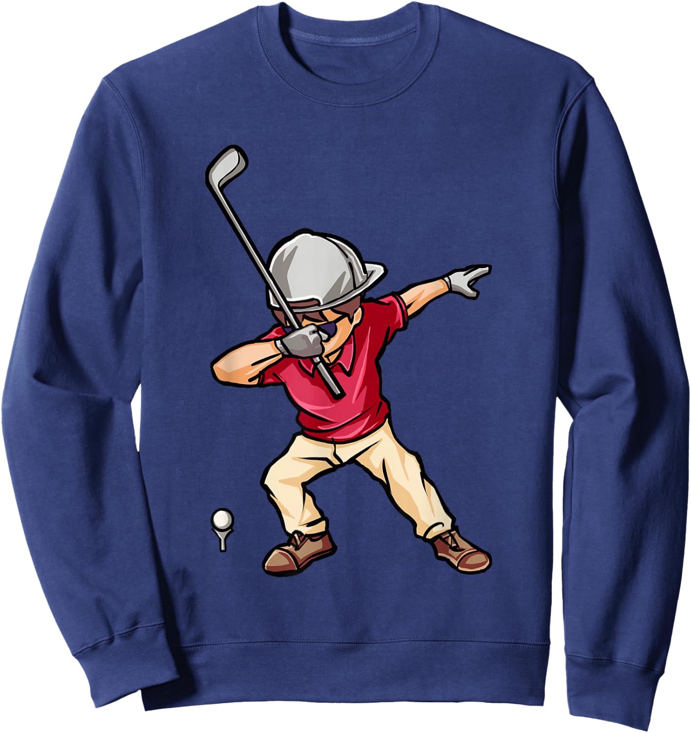 Dabbing Golf Player Golfer Golfing Funny Kids Boys Dab Dance Sweatshirt - Sweatshirt | Navy