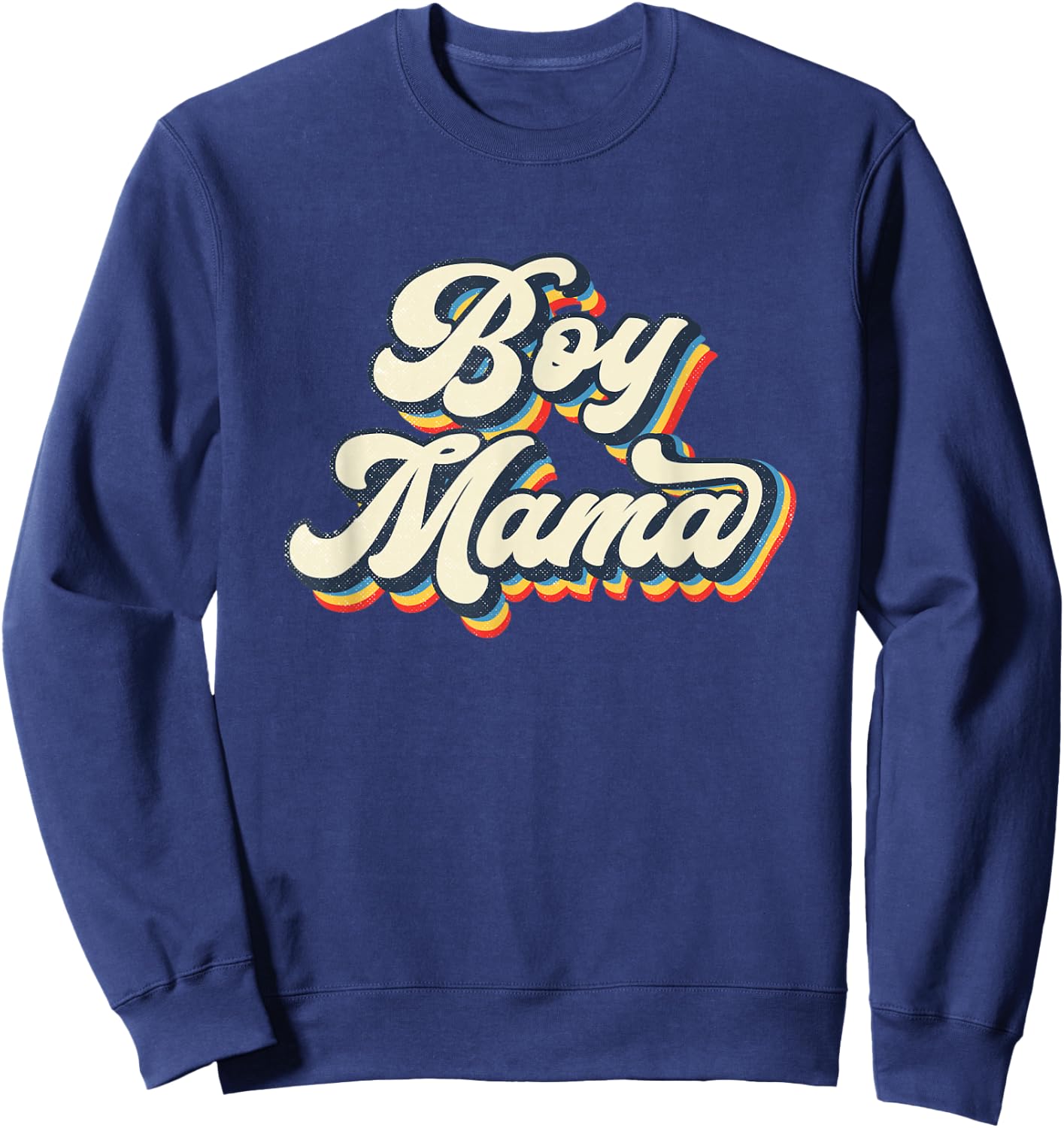 Mama’s Boy Boys Mama Retro Mommy & Me Mom & Son Matching Sweatshirt - Sweatshirt | Navy