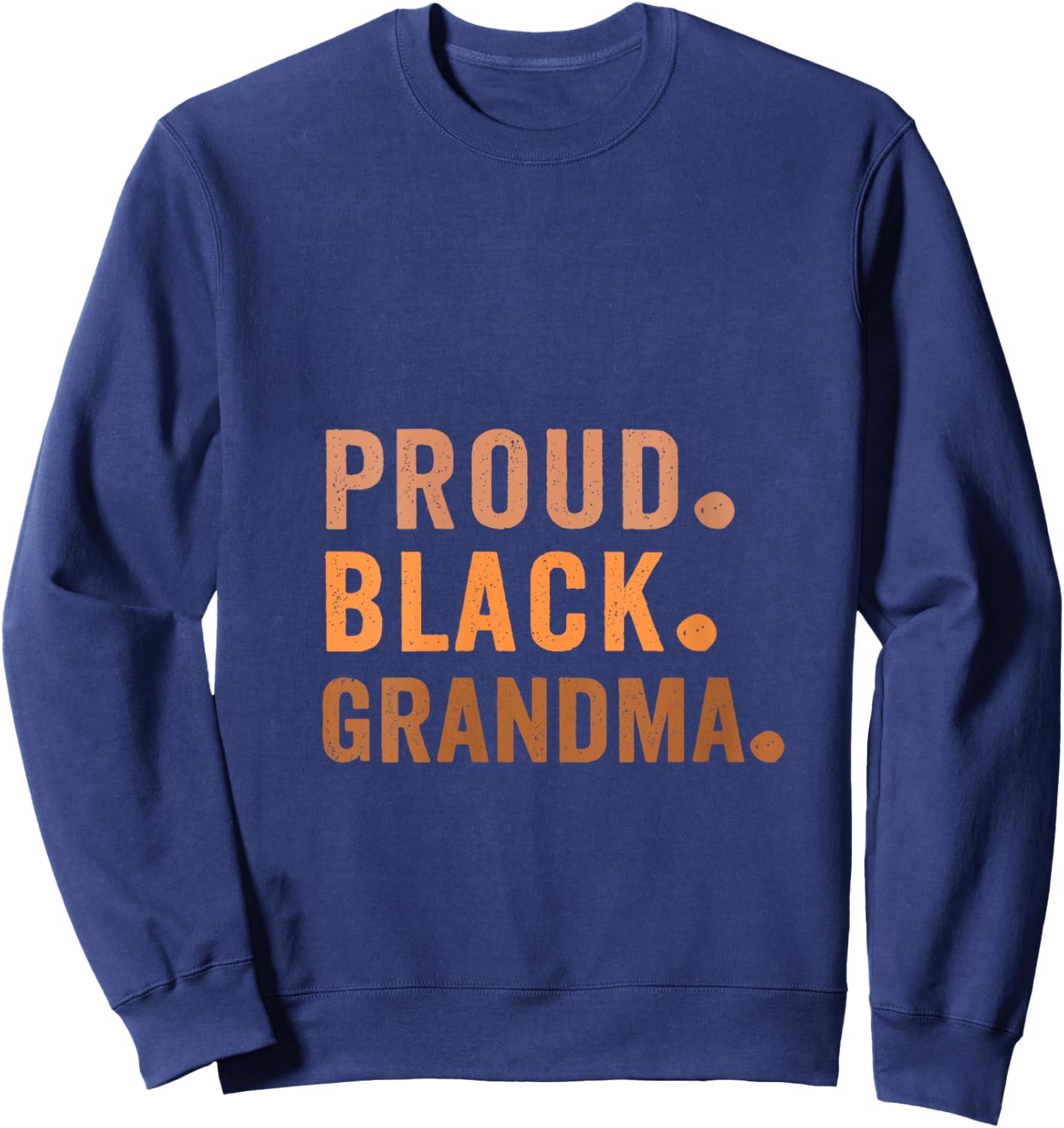 Women's Proud Black Grandma Mothers Day African American Moms Wife V-Neck Sweatshirt - Sweatshirt | Navy