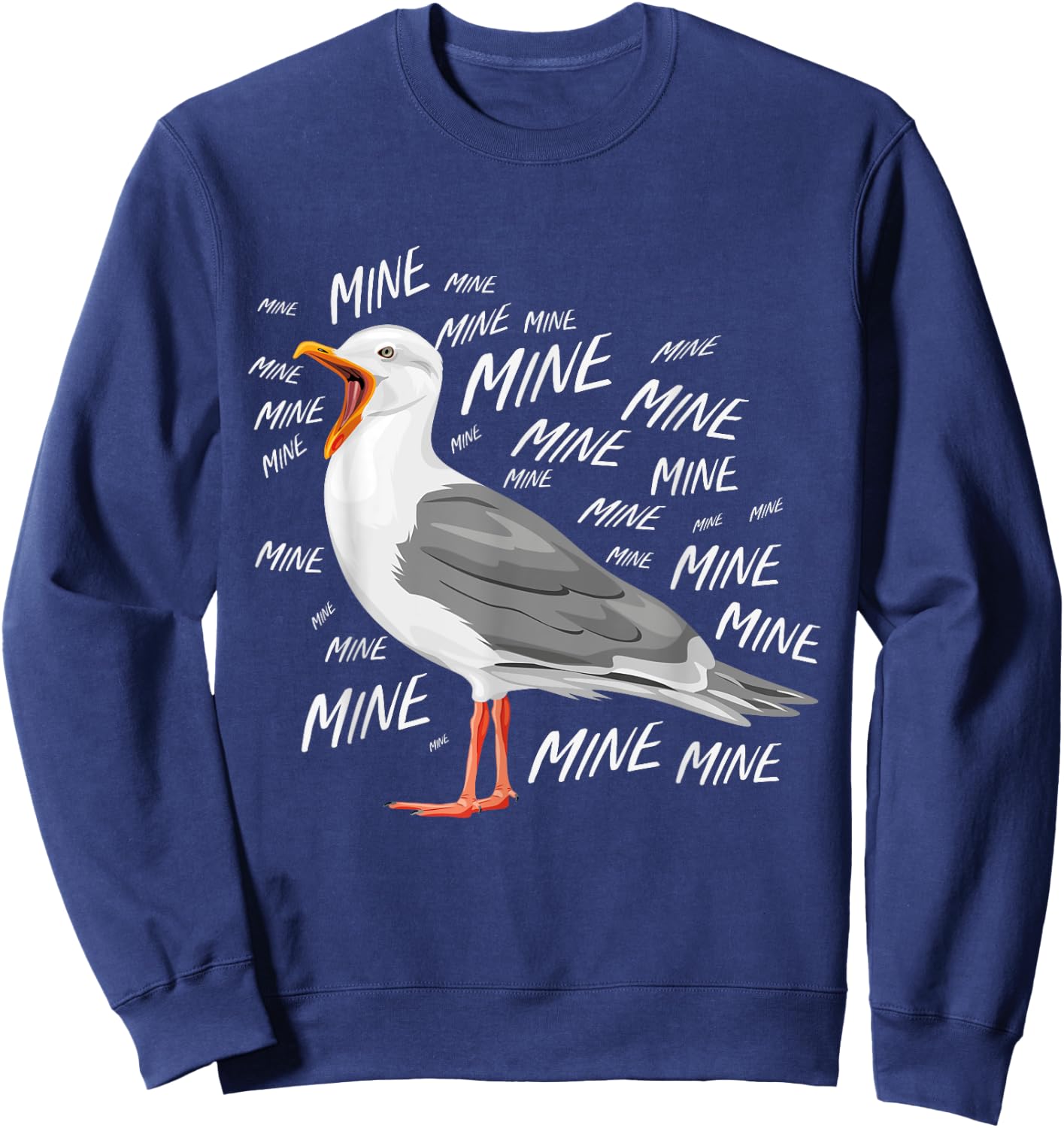 Funny Seagull Mine Sweatshirt - Sweatshirt | Navy
