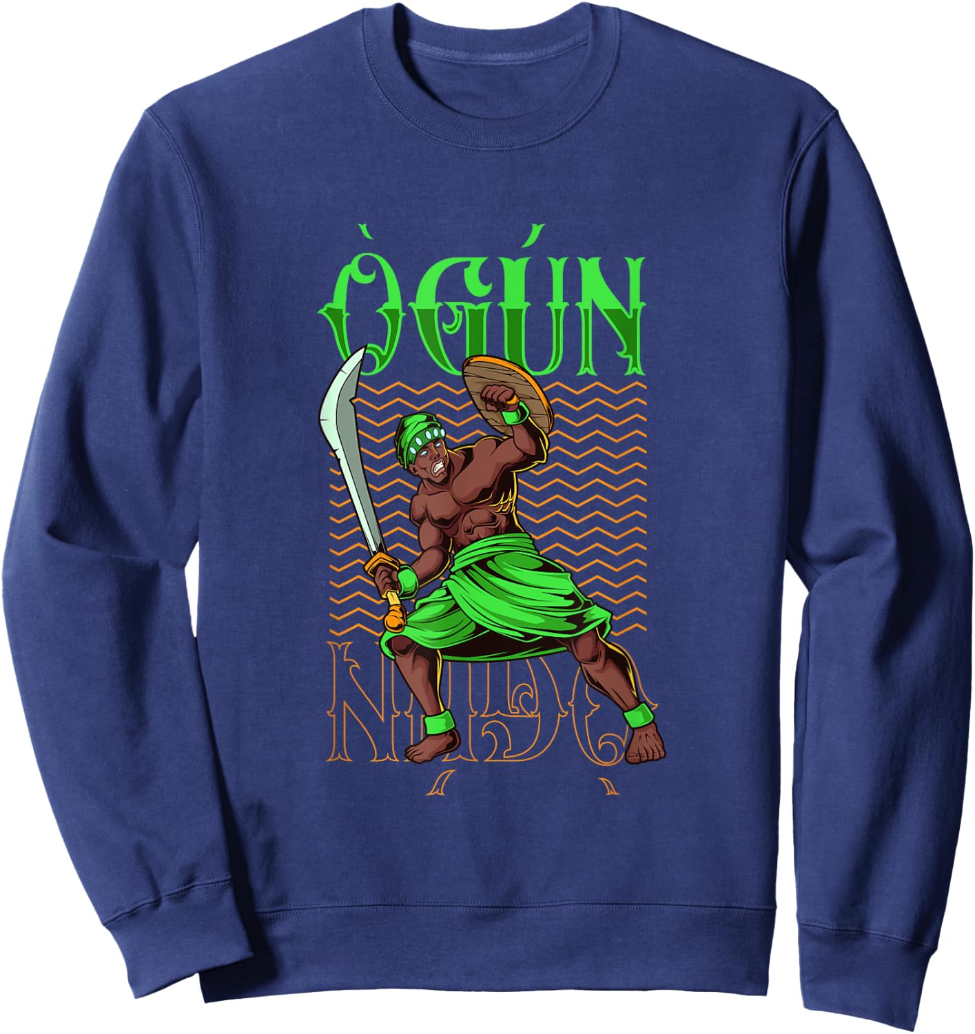 Famous gods of the Yoruba - Ogun Sweatshirt - Sweatshirt | Navy