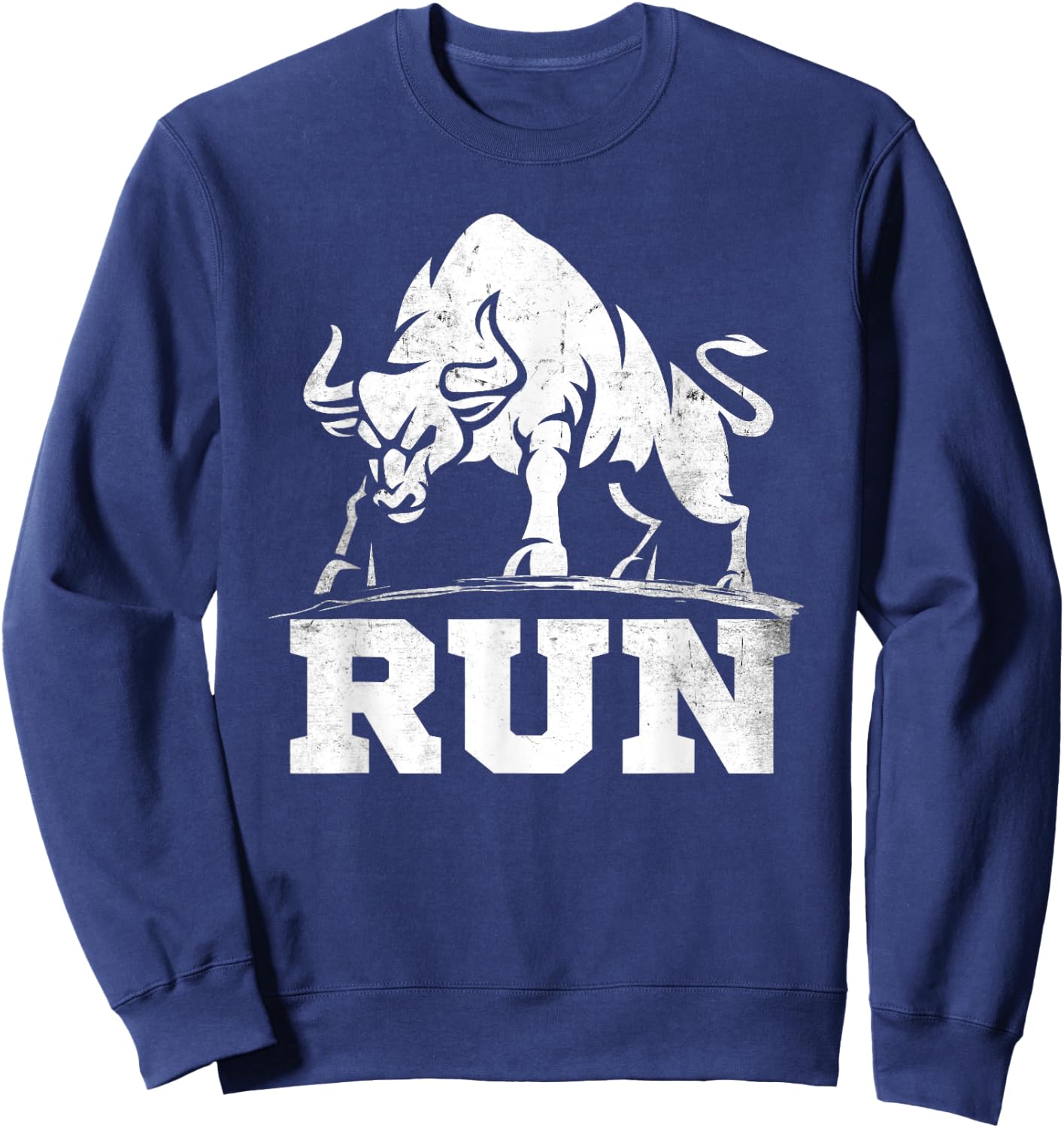 Running Bull Raging Bulls Run Bullfight Cowboys Lover Animal Sweatshirt - Sweatshirt | Navy