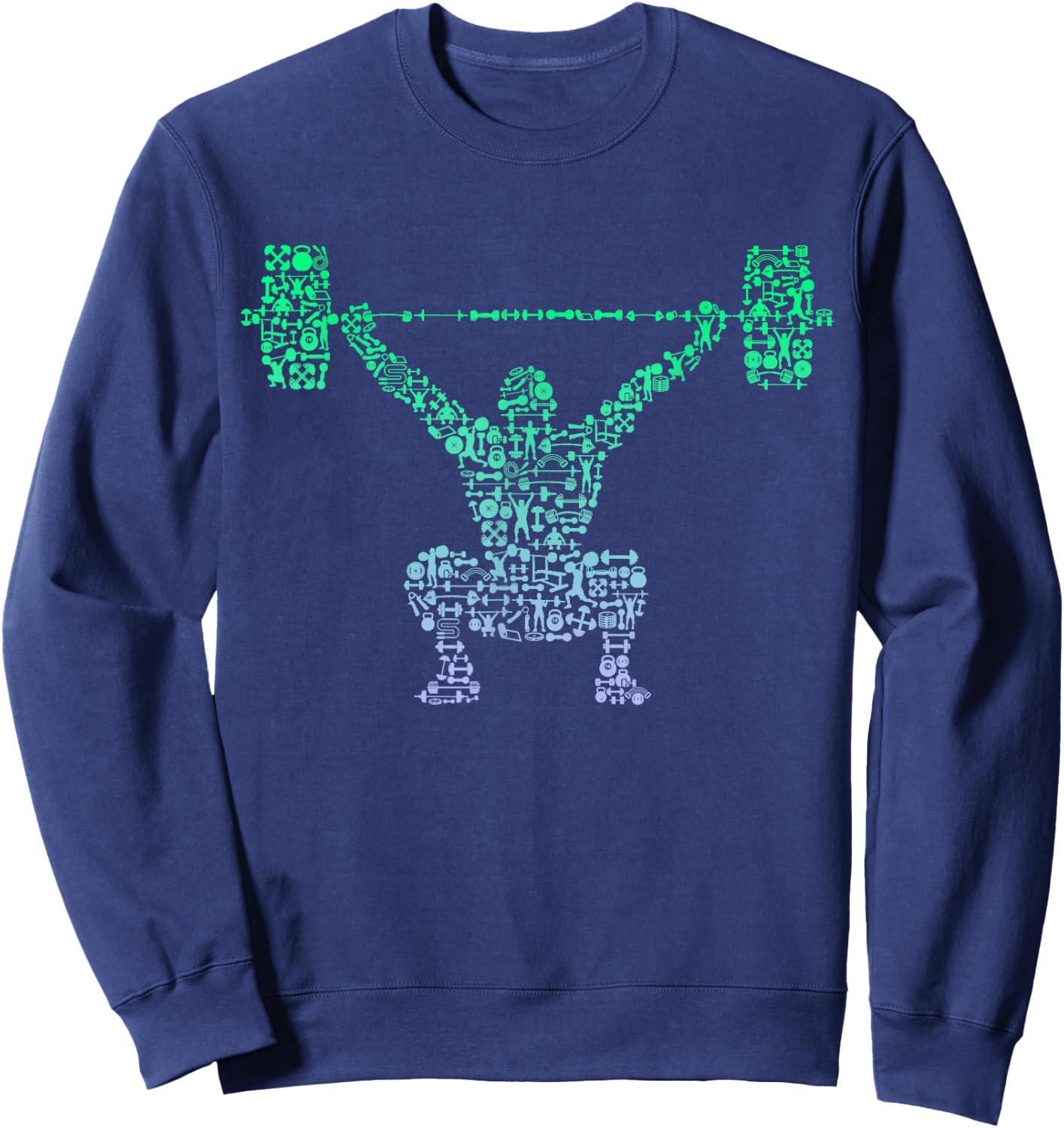 Boys Gym Shirt | Bodybuilder Shirt | Weightlifting Sweatshirt - Sweatshirt | Navy