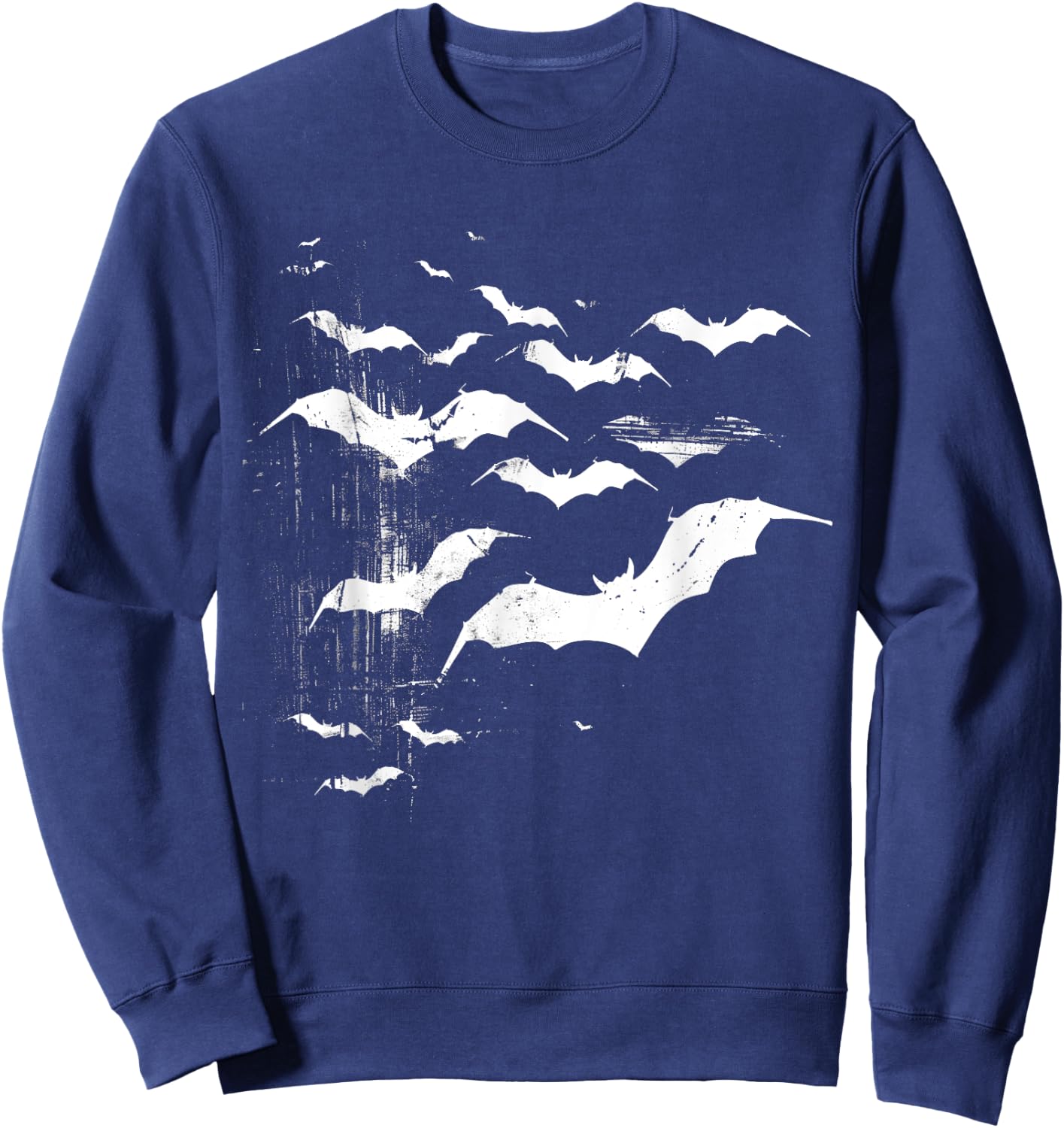 Vampire Bats Horror Spooky Scary Halloween Goth Aesthetic Sweatshirt - Sweatshirt | Navy