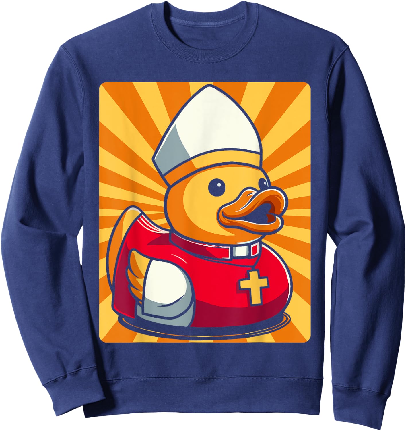 Priest Duck Bishop Duckling Sweatshirt - Sweatshirt | Navy