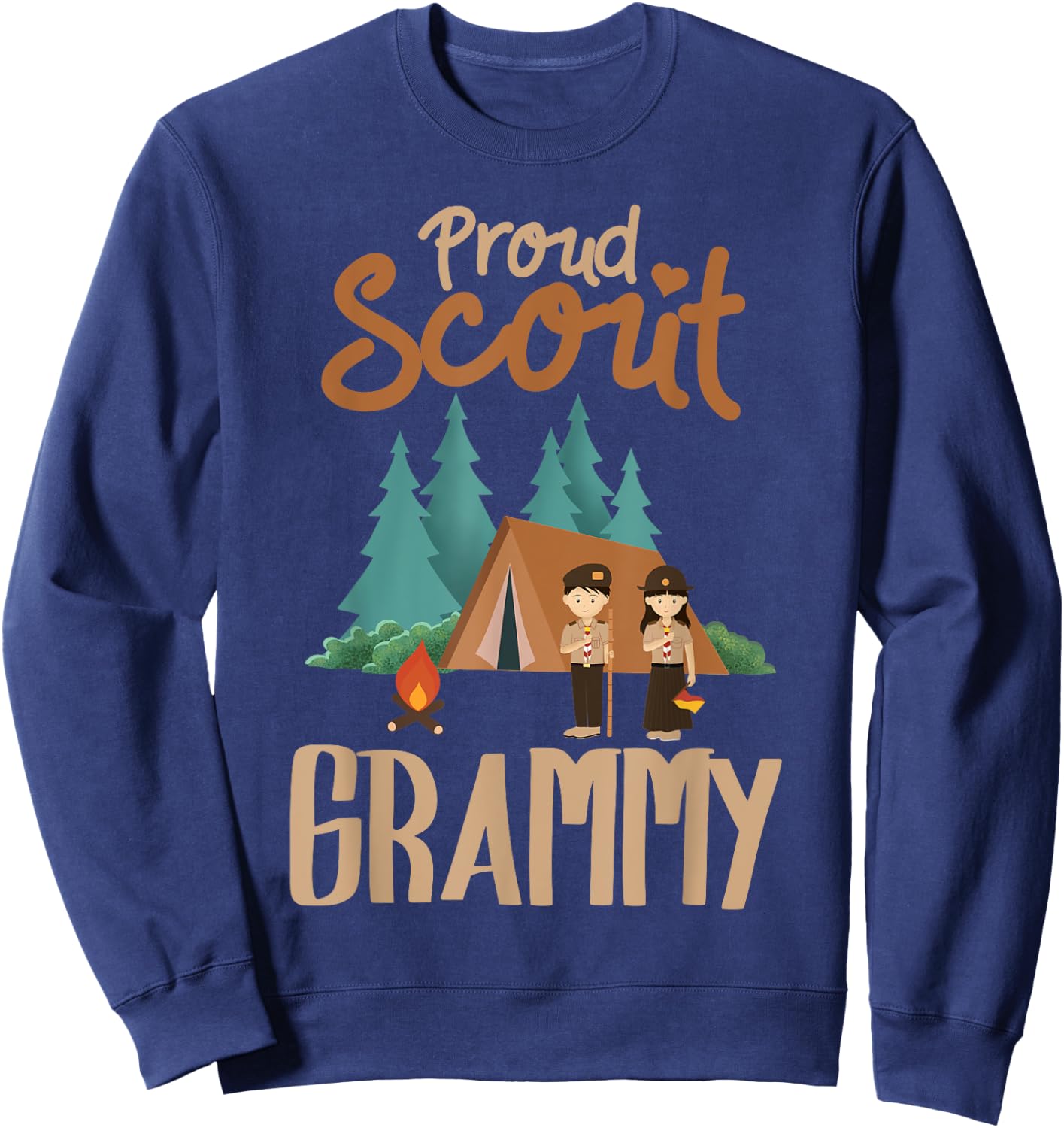 Proud Scout Grammy Camping Scout Scouting Leader Adventure Sweatshirt - Sweatshirt | Navy