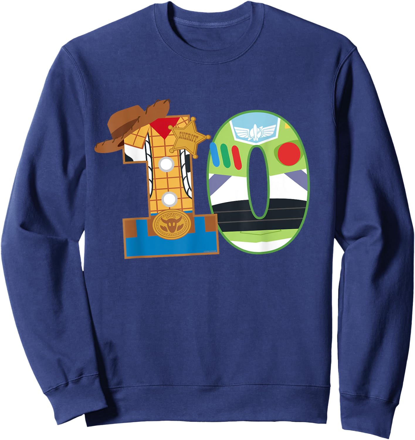 Disney and Pixar’s Toy Story Tenth Birthday 10 Years Old Sweatshirt - Sweatshirt | Navy