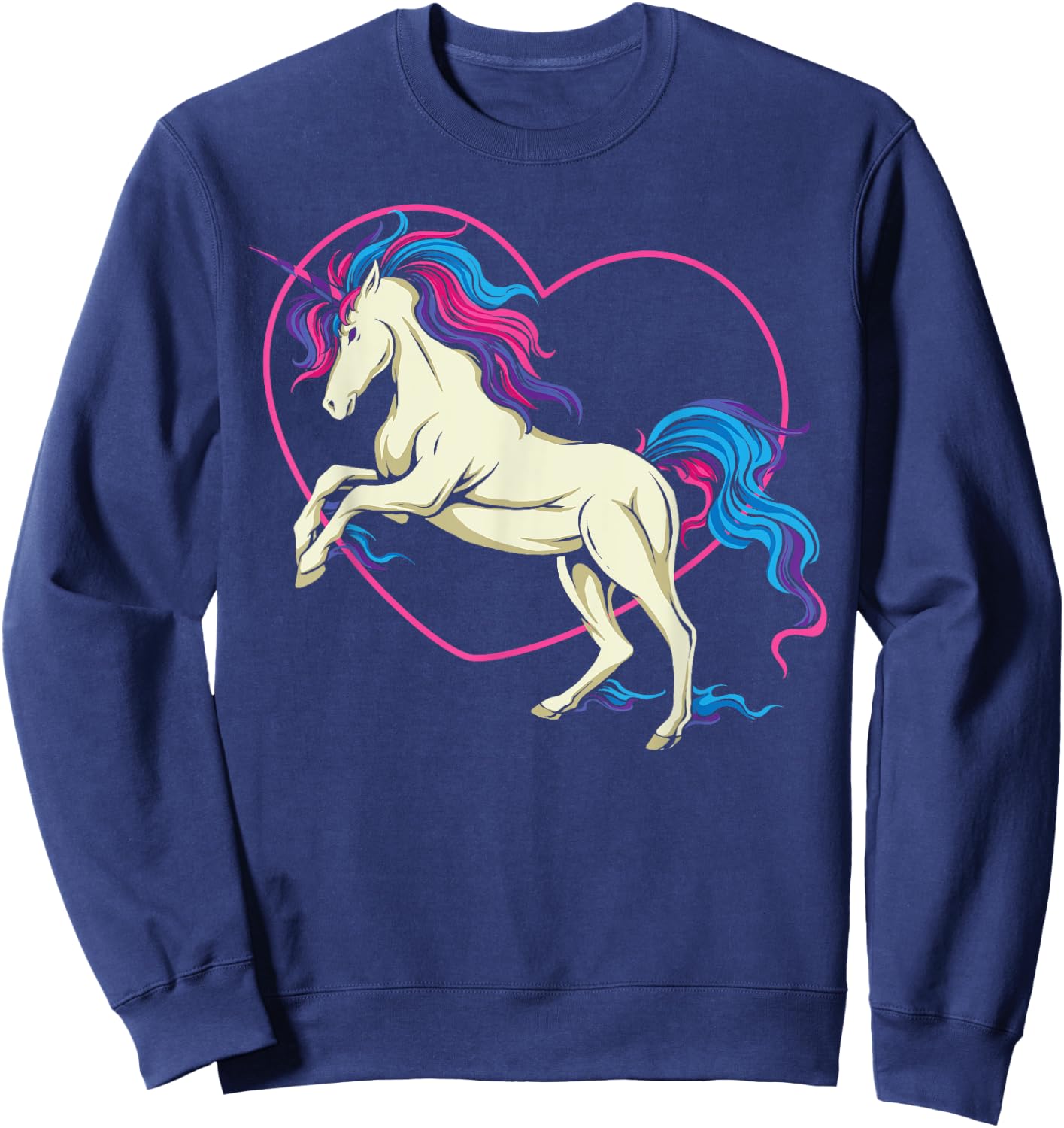 Bisexual Bi Pride Flag Unicorn Sweatshirt - Sweatshirt | Navy