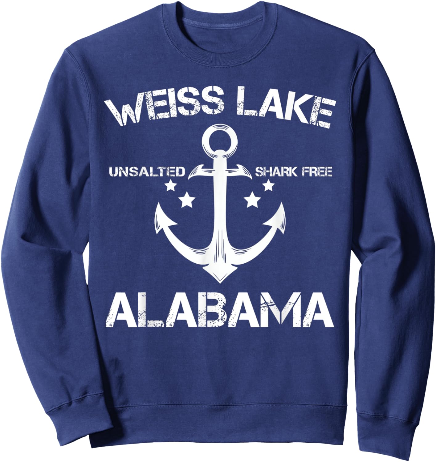 WEISS LAKE ALABAMA Funny Fishing Camping Summer Gift Men Women Kids Sweatshirt - Sweatshirt | Navy