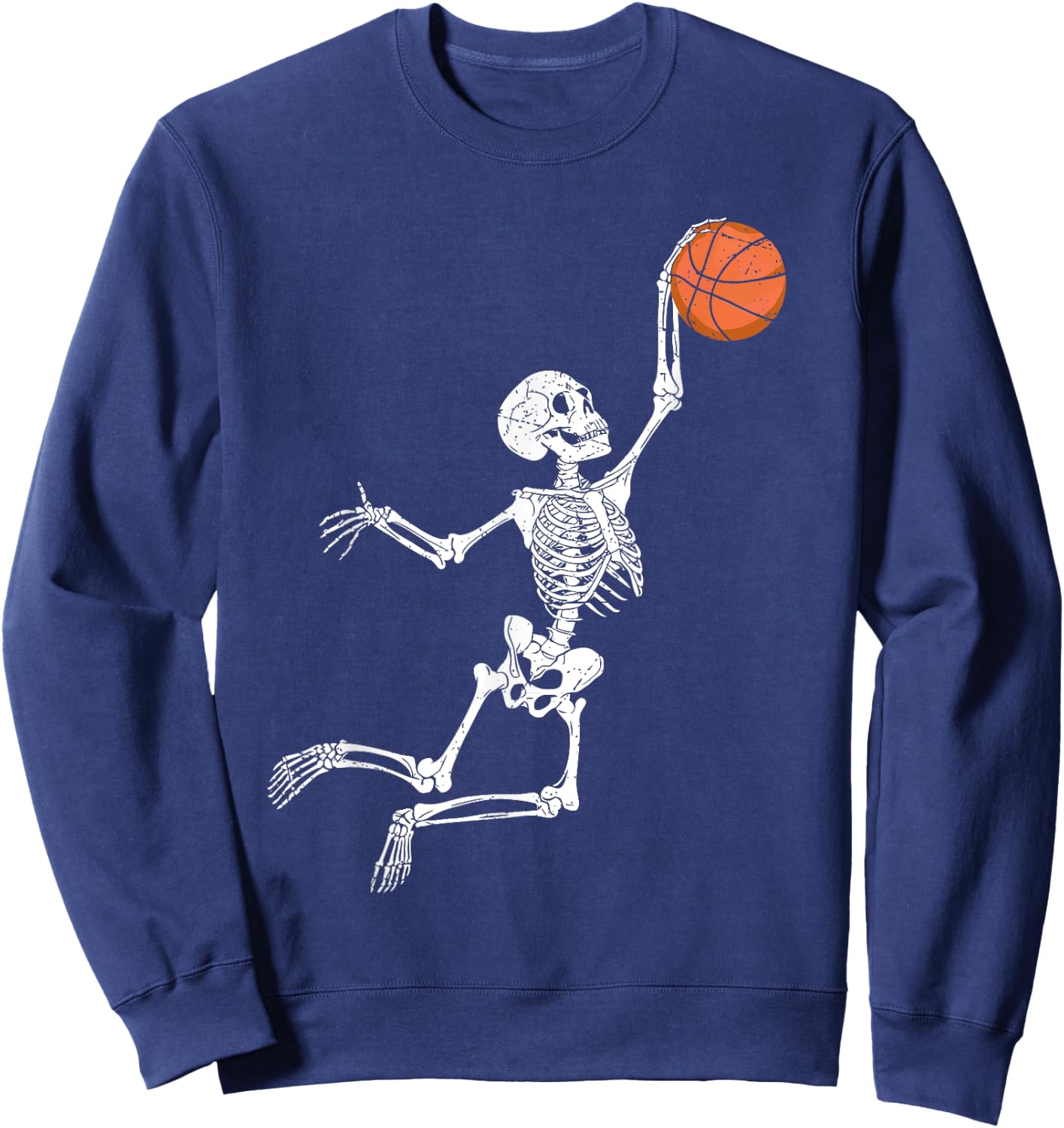 Basketball Skeleton Halloween Player Catcher Boys Kids Sweatshirt - Sweatshirt | Navy