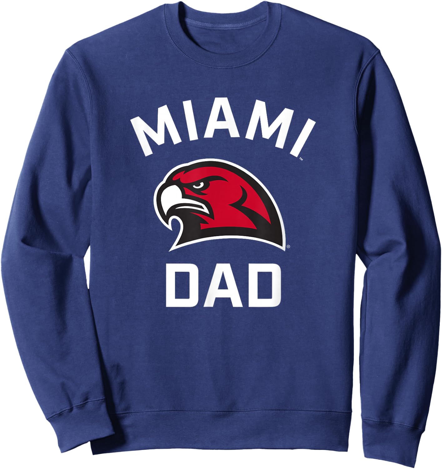 Miami University Ohio Redhawks Arched Dad Sweatshirt - Sweatshirt | Navy