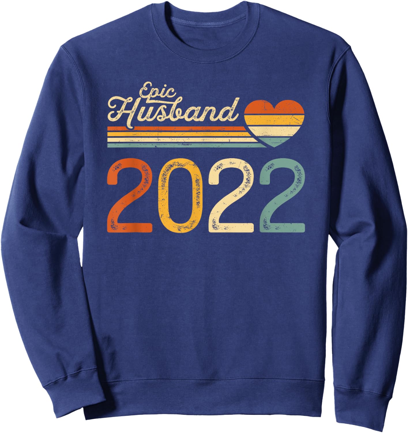 3rd wedding anniversary - Epic Husband Since 2022 3 years Sweatshirt - Sweatshirt | Navy
