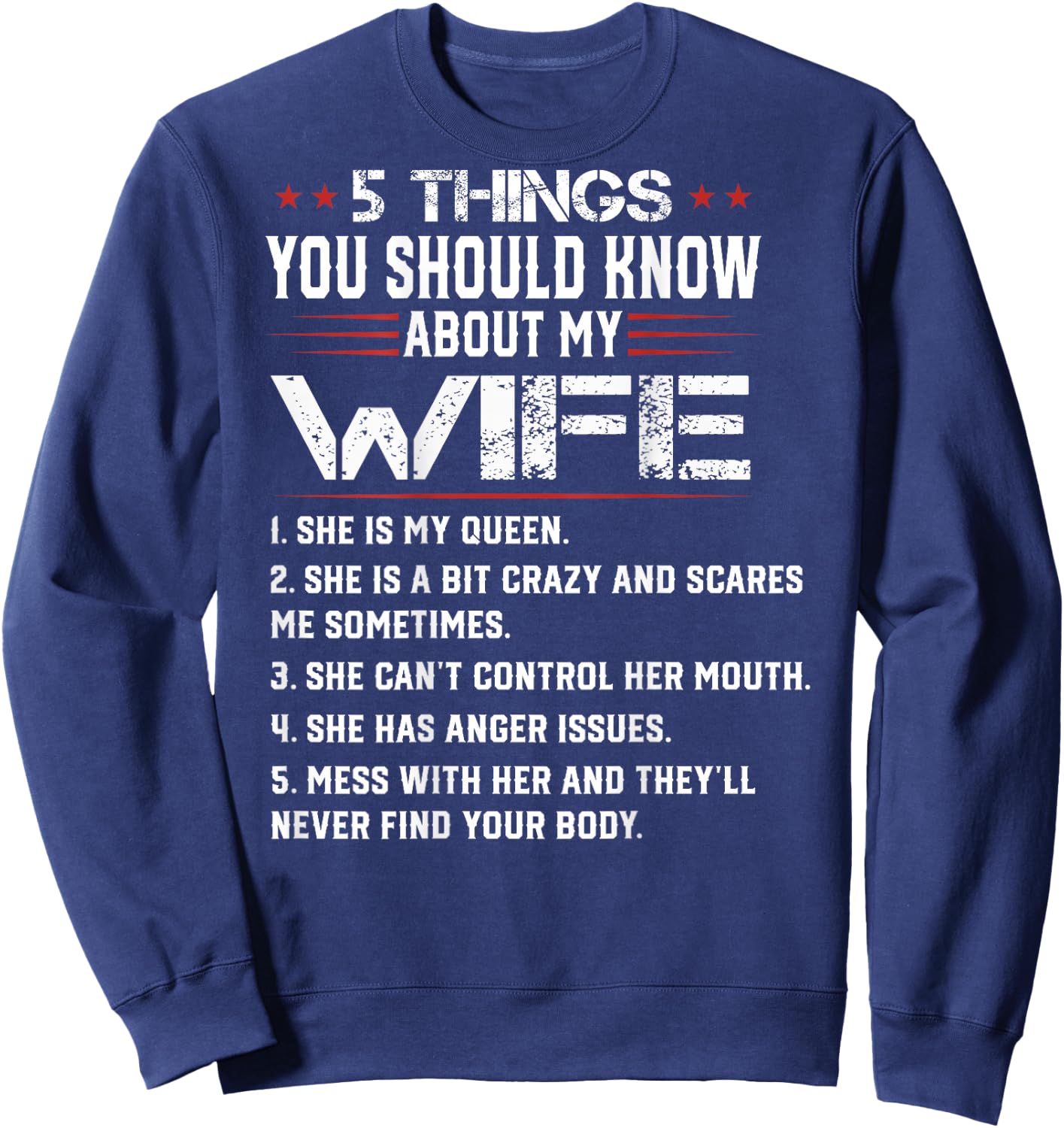 5 Things You Should Know About My Wife Mothers Day Gifts Sweatshirt - Sweatshirt | Navy