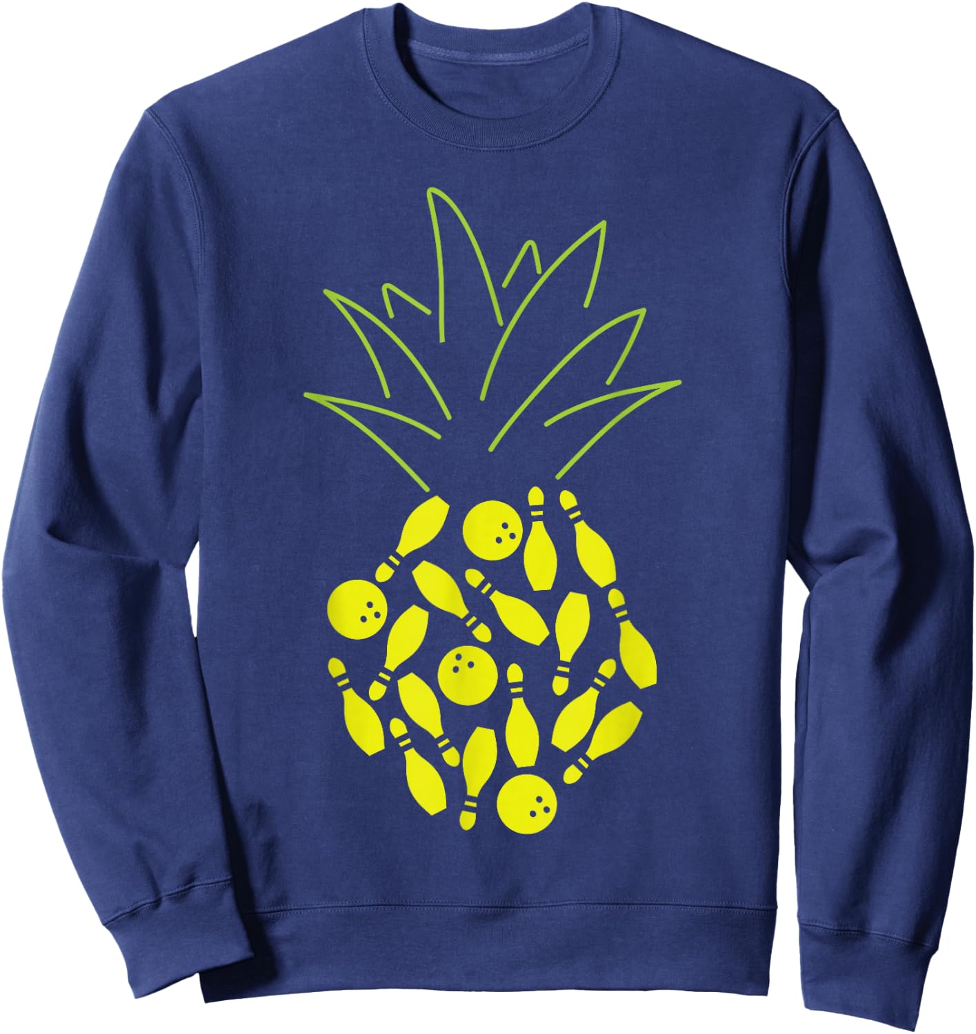 Funny Bowling Pineapple Sweatshirt - Sweatshirt | Navy