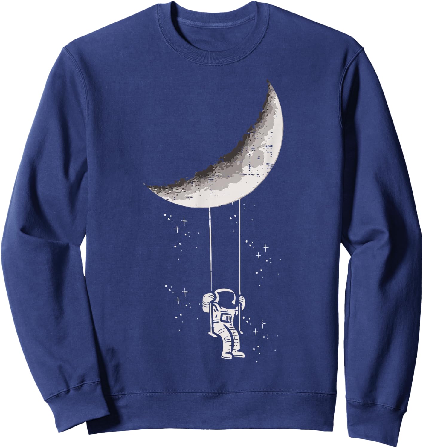 Moon Swing Space Astronaut Spaceman Men Women Kids Youth Sweatshirt - Sweatshirt | Navy