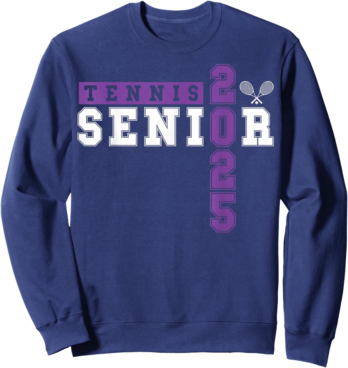 Tennis Senior Night Tennis Senior 2025 Graduation 43 Sweatshirt - Sweatshirt | Navy