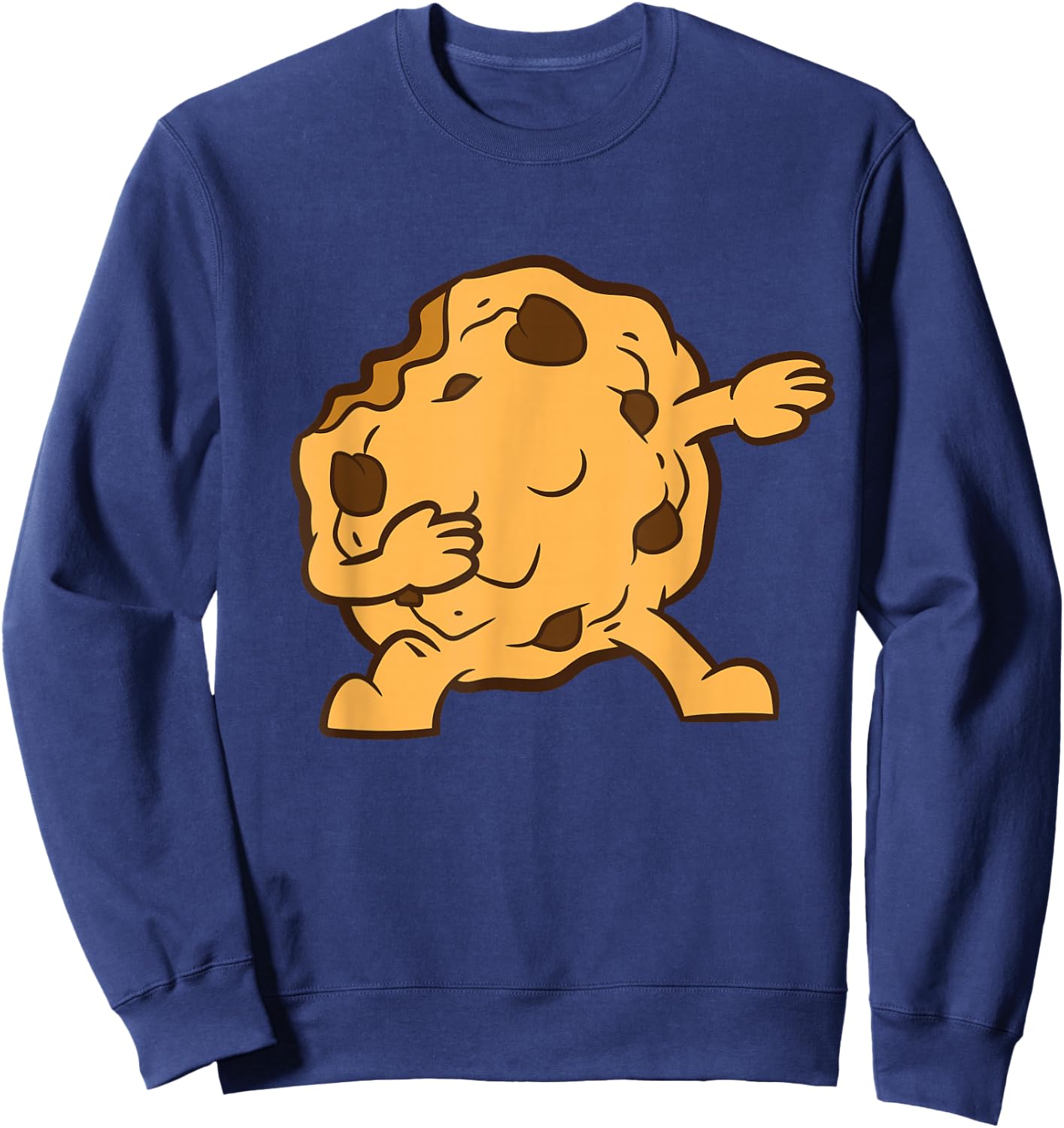 Dabbing Chocolate Chip Cookie Cute Cookie Sweatshirt - Sweatshirt | Navy