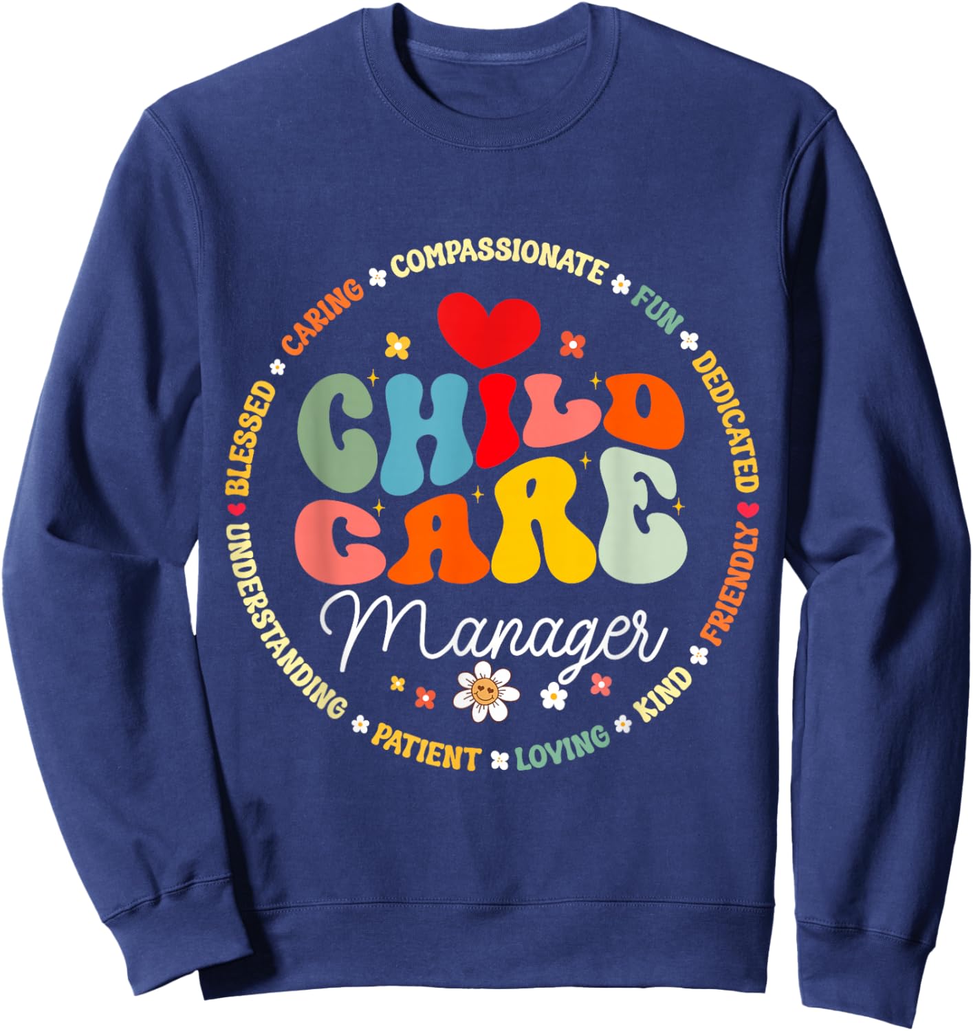 Childcare Director Manager Crew School Provider Teacher Sweatshirt - Sweatshirt | Navy