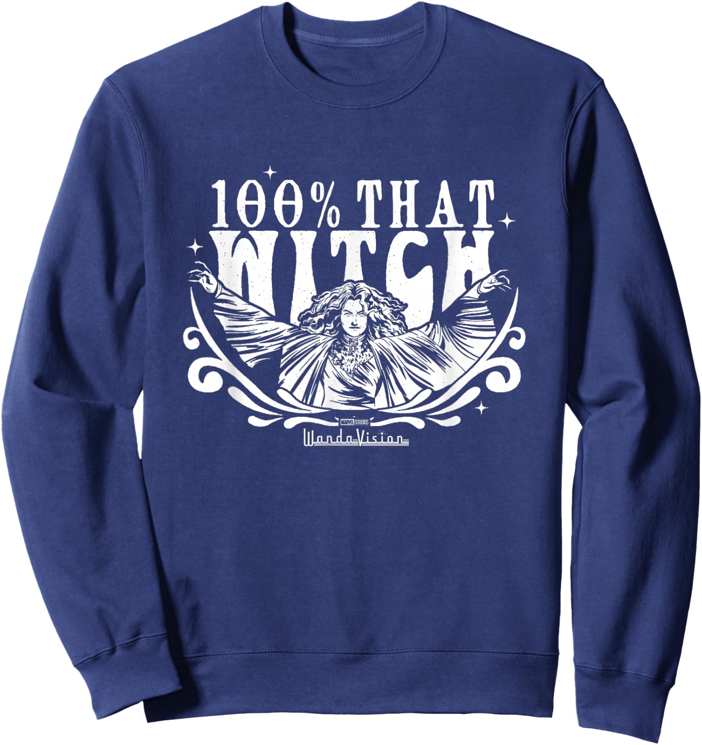 Wandavision 100% That Witch Agatha Harkness Vintage Sweatshirt - Sweatshirt | Navy