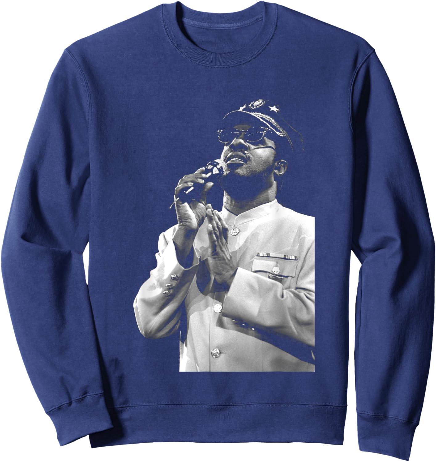 Stevie Wonder Live in London 1986 by Stephen Wright Sweatshirt - Sweatshirt | Navy
