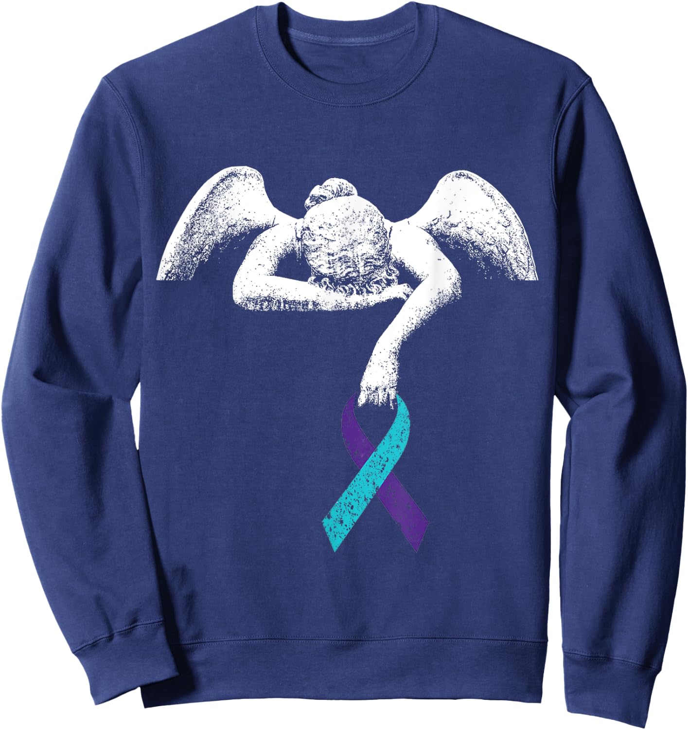 Angel and Suicide Awareness Suicide Prevention Shirt Sweatshirt - Sweatshirt | Navy