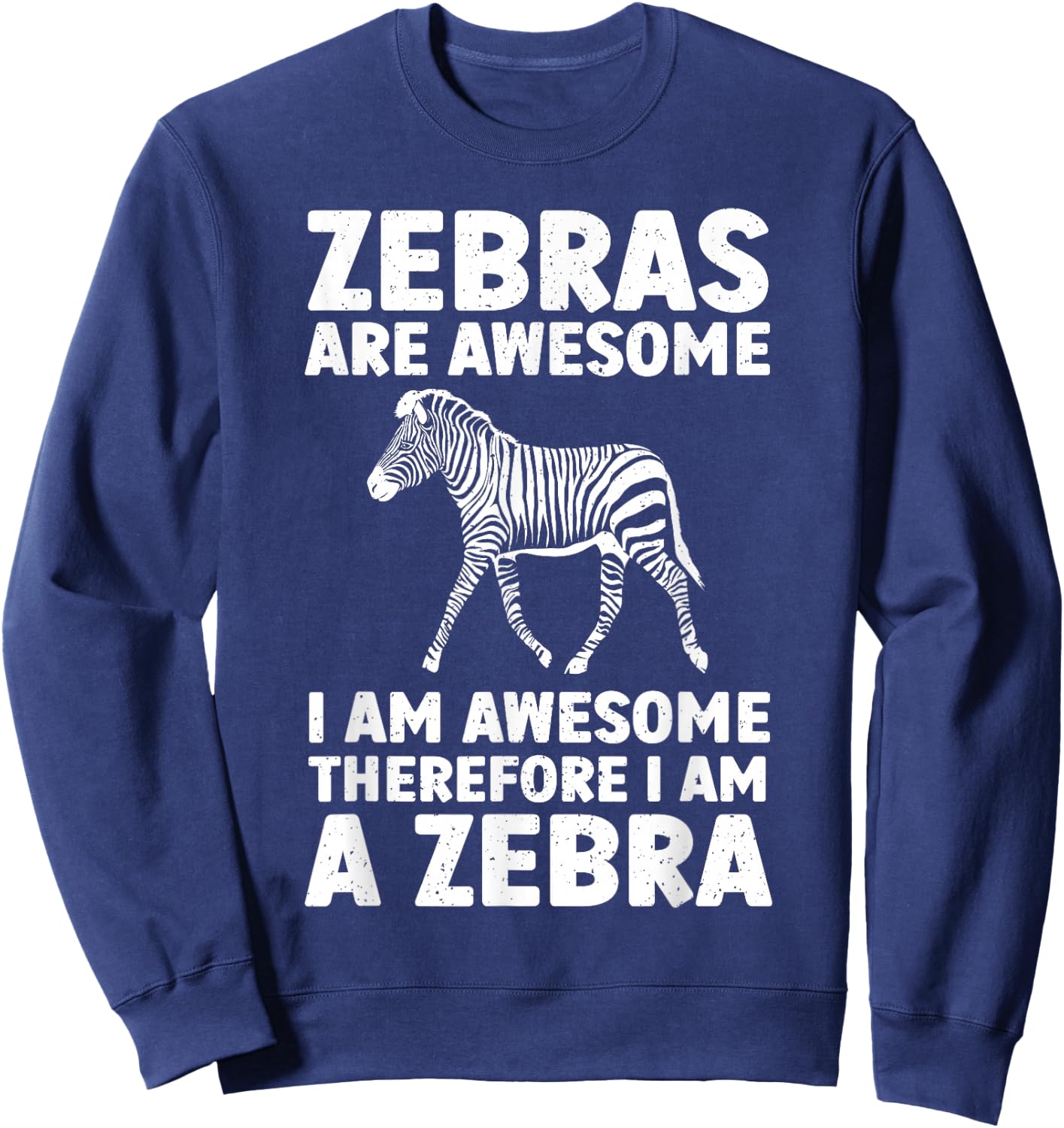 Cool Zebra Art Women Kids Zebra Stripes Zebra Lover Sweatshirt - Sweatshirt | Navy