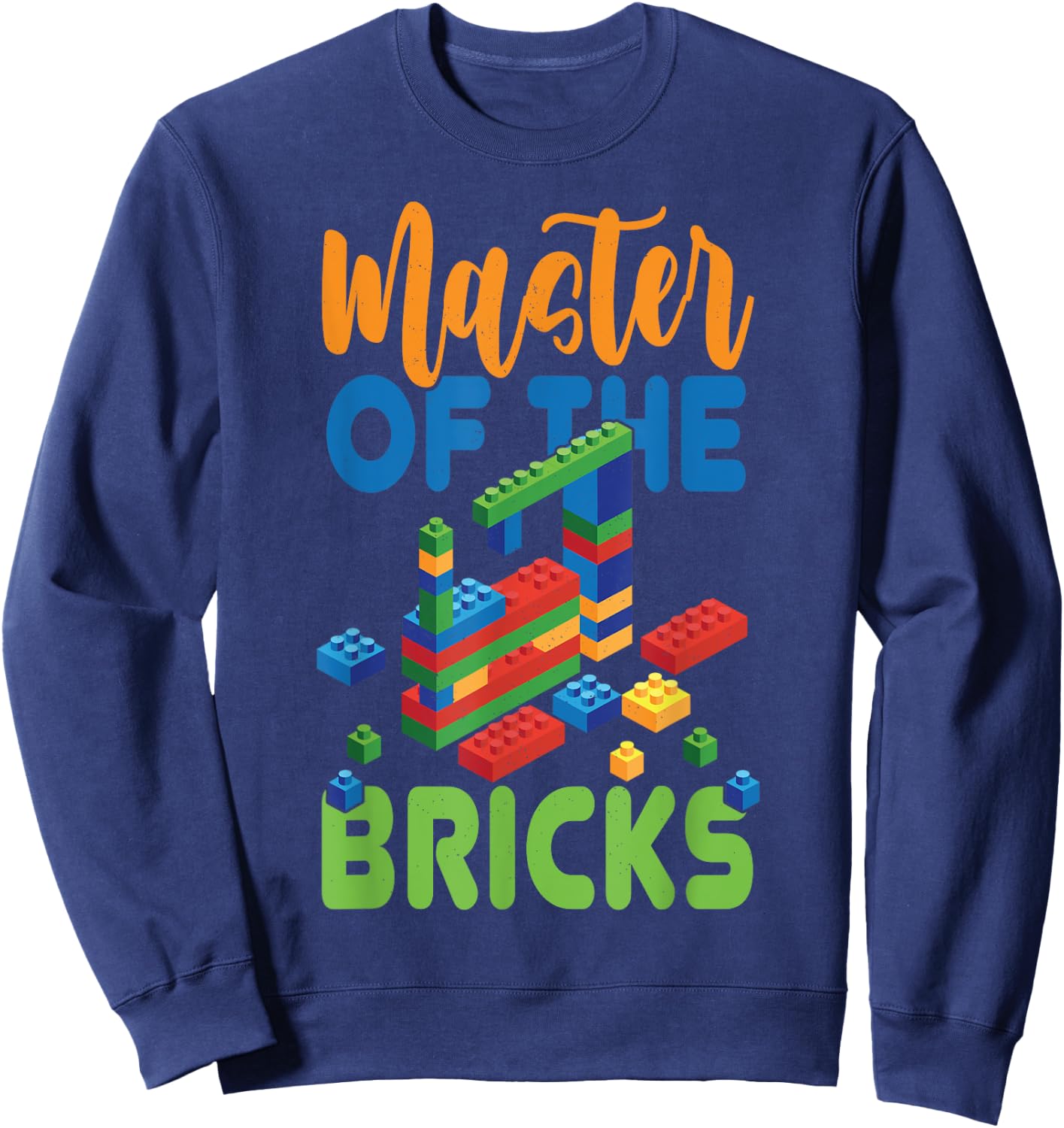 Master Builder Brick Building Blocks Master Of The Bricks Sweatshirt - Sweatshirt | Navy