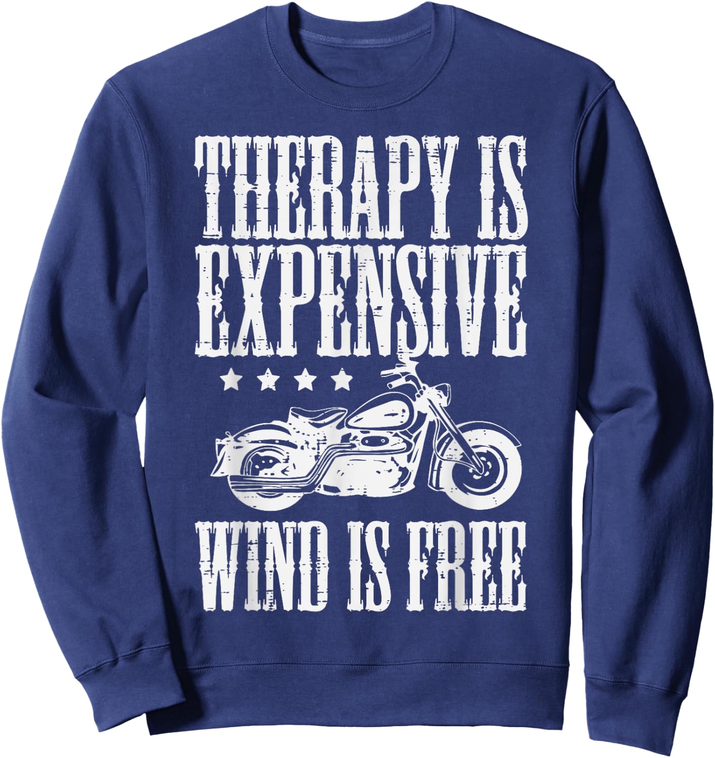 Biker Therapy Is Expensive Wind Free Men Boys Kids Women Sweatshirt - Sweatshirt | Navy