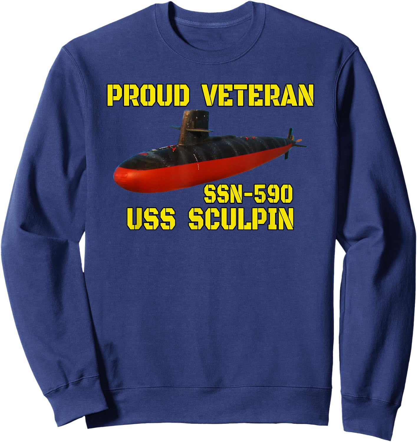 USS Sculpin SSN-590 Submarine Veterans Day Father Grandpa Sweatshirt - Sweatshirt | Navy
