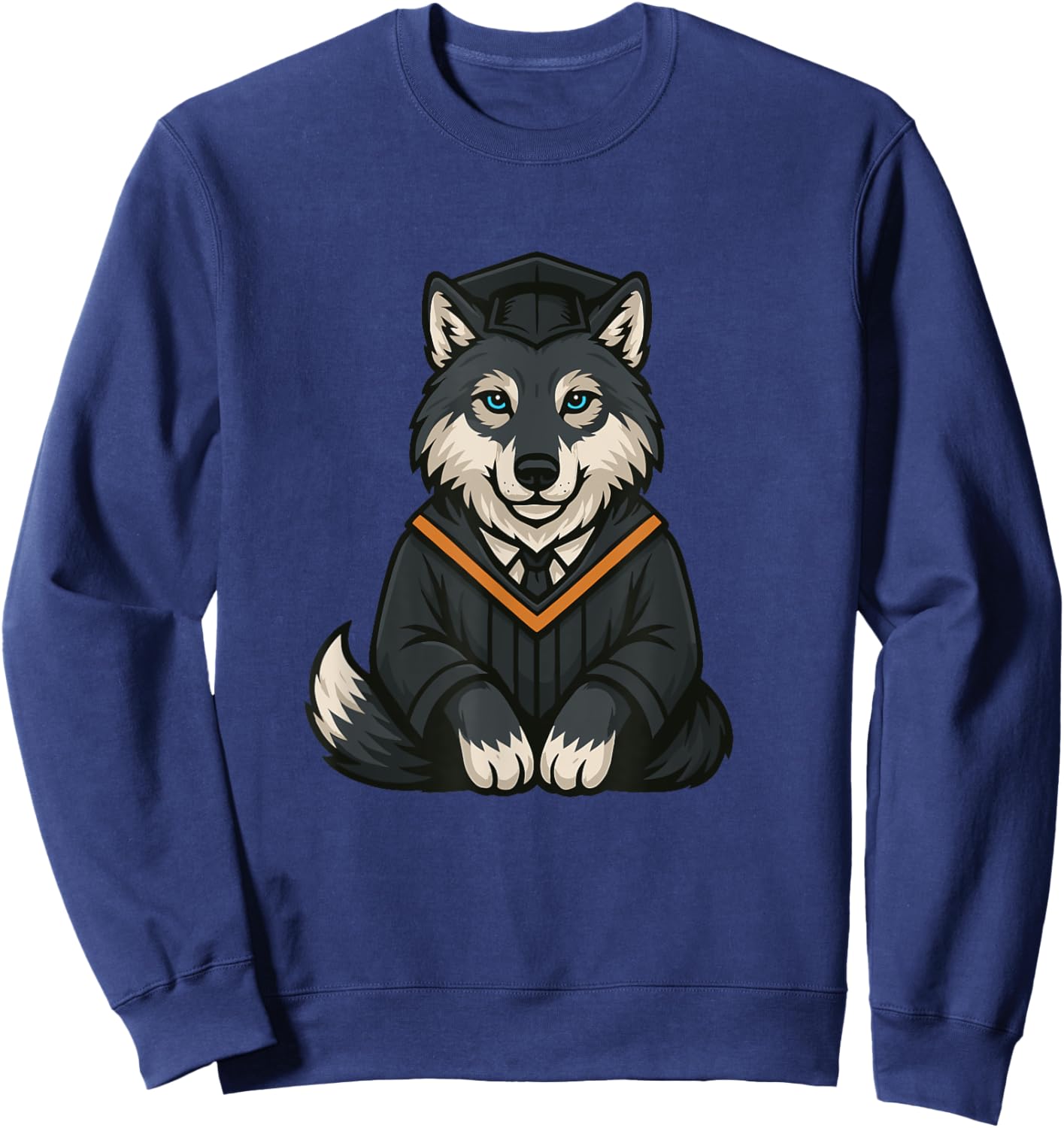 Wolf Graduation Shirt - Alpha Graduate Gift or Her Sweatshirt - Sweatshirt | Navy