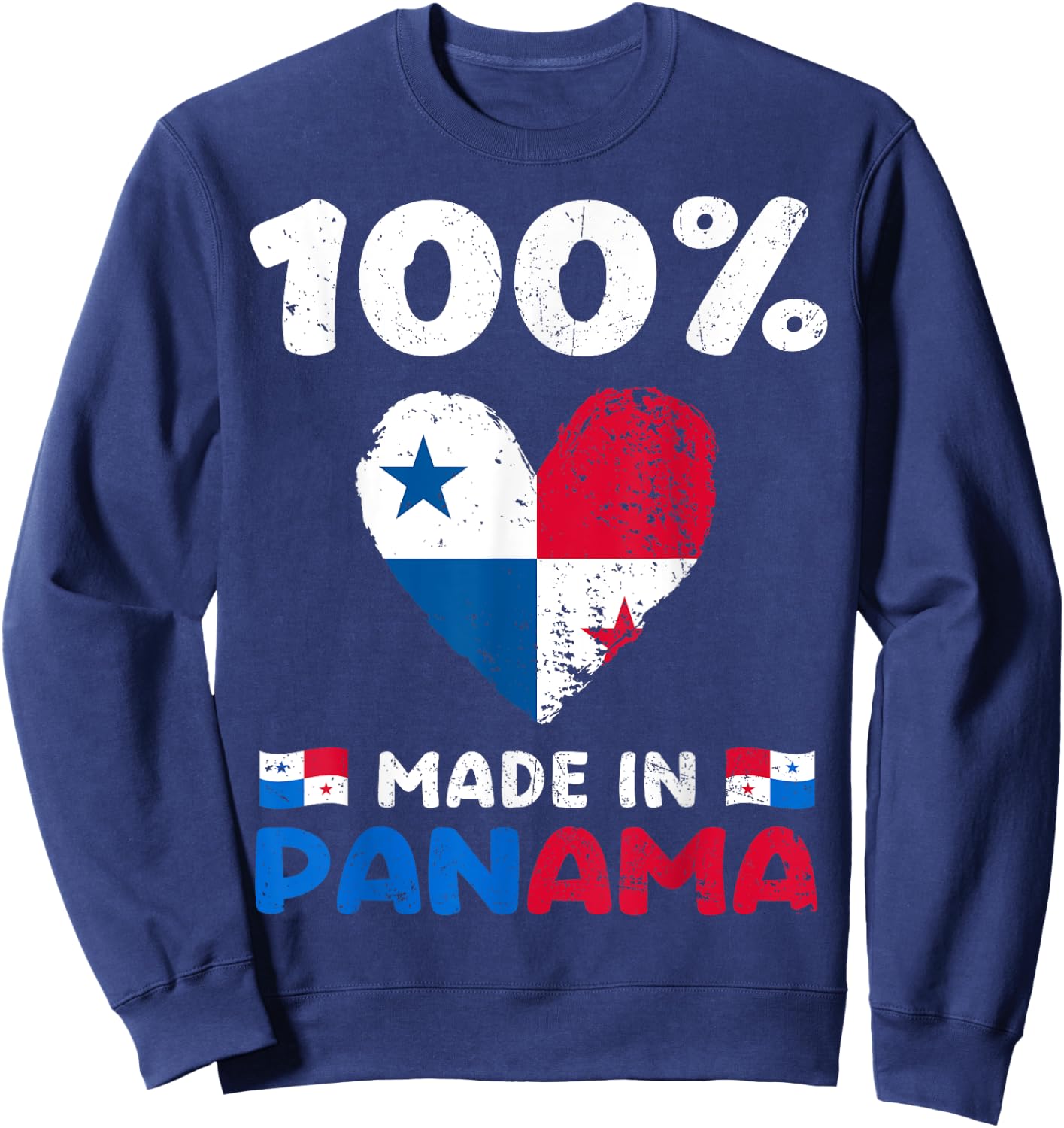 100 Percent Made In Panama Panamanian Boys Girls Kids Sweatshirt - Sweatshirt | Navy