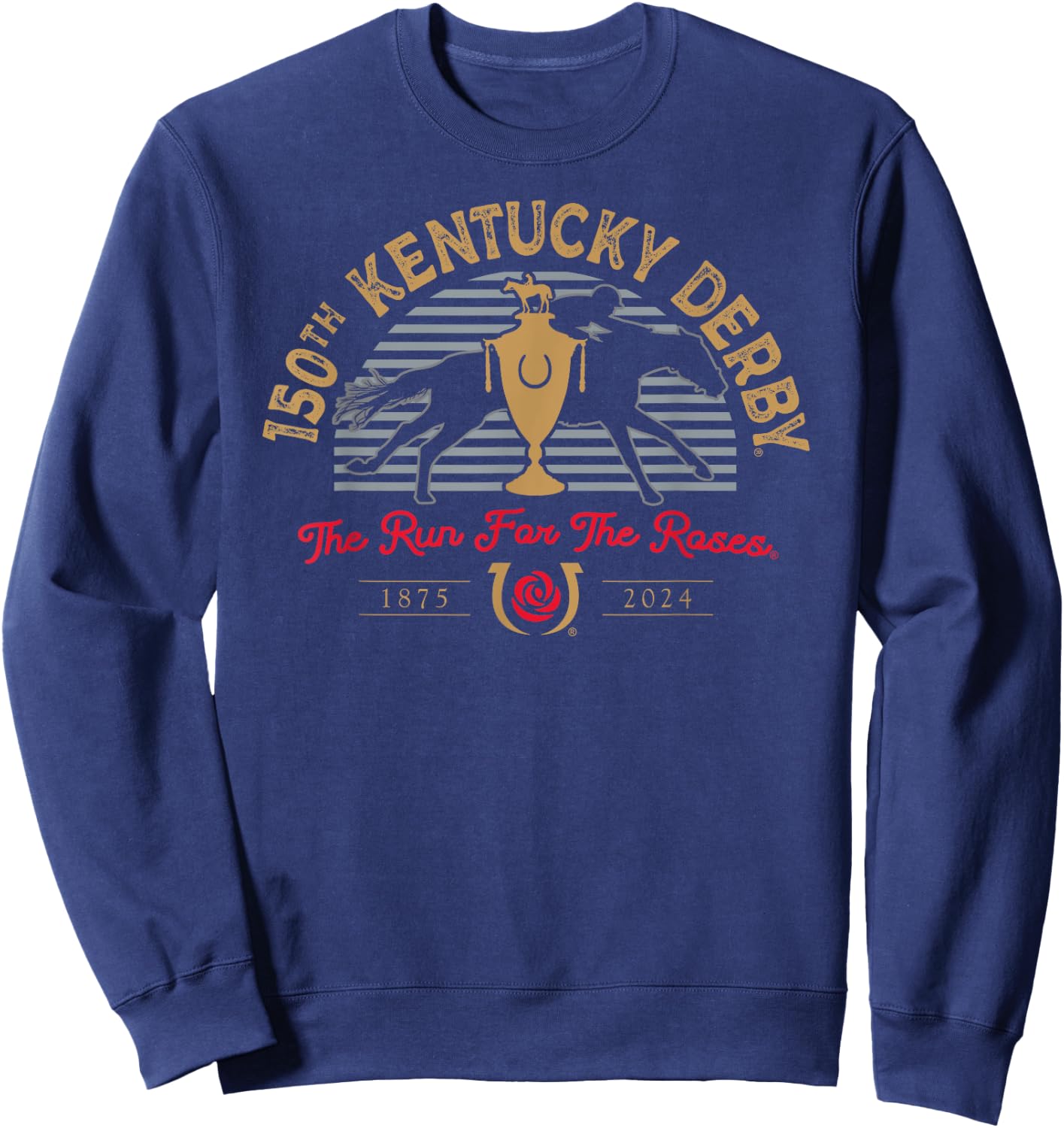 Officially Licensed Kentucky Derby 150th 2024 Run Sweatshirt - Sweatshirt | Navy