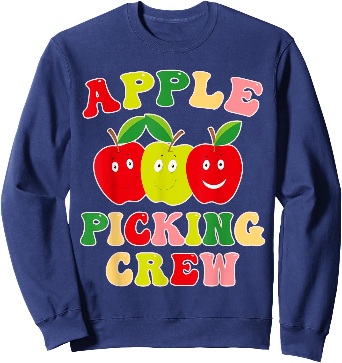 Apple Picking Crew Apple Picking Outfit Apple Harvest Season Sweatshirt - Sweatshirt | Navy