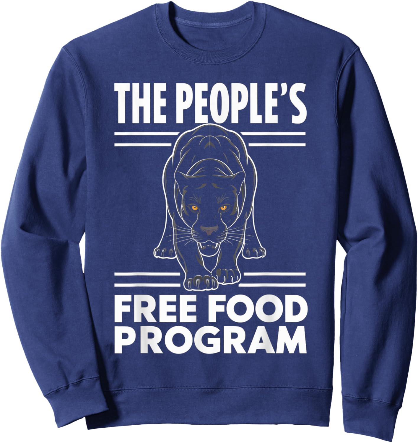 Powerful Panther The People's Free Food Program Sweatshirt - Sweatshirt | Navy