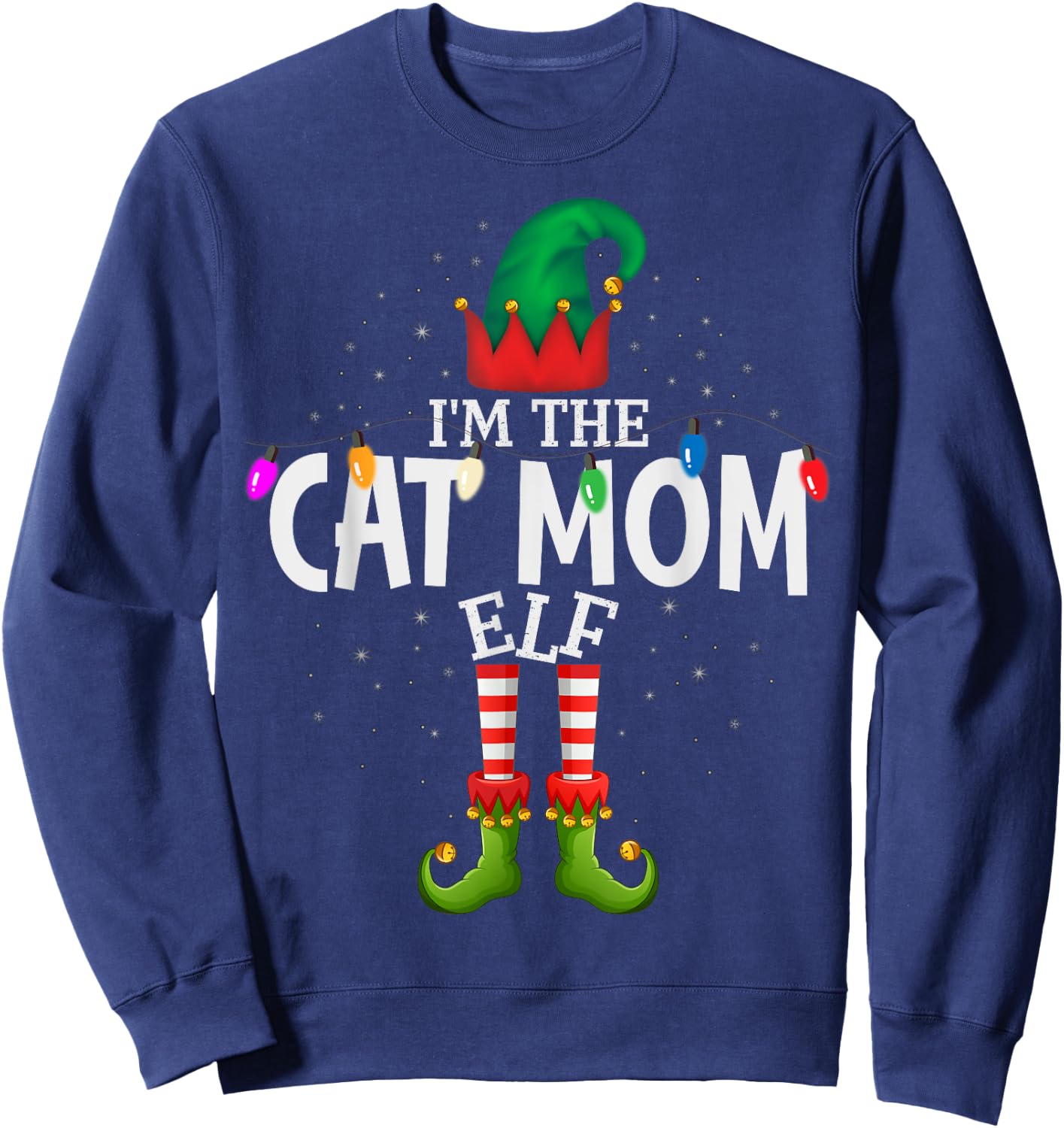 I'm The Cat Mom Matching Christmas Family Sweatshirt - Sweatshirt | Navy