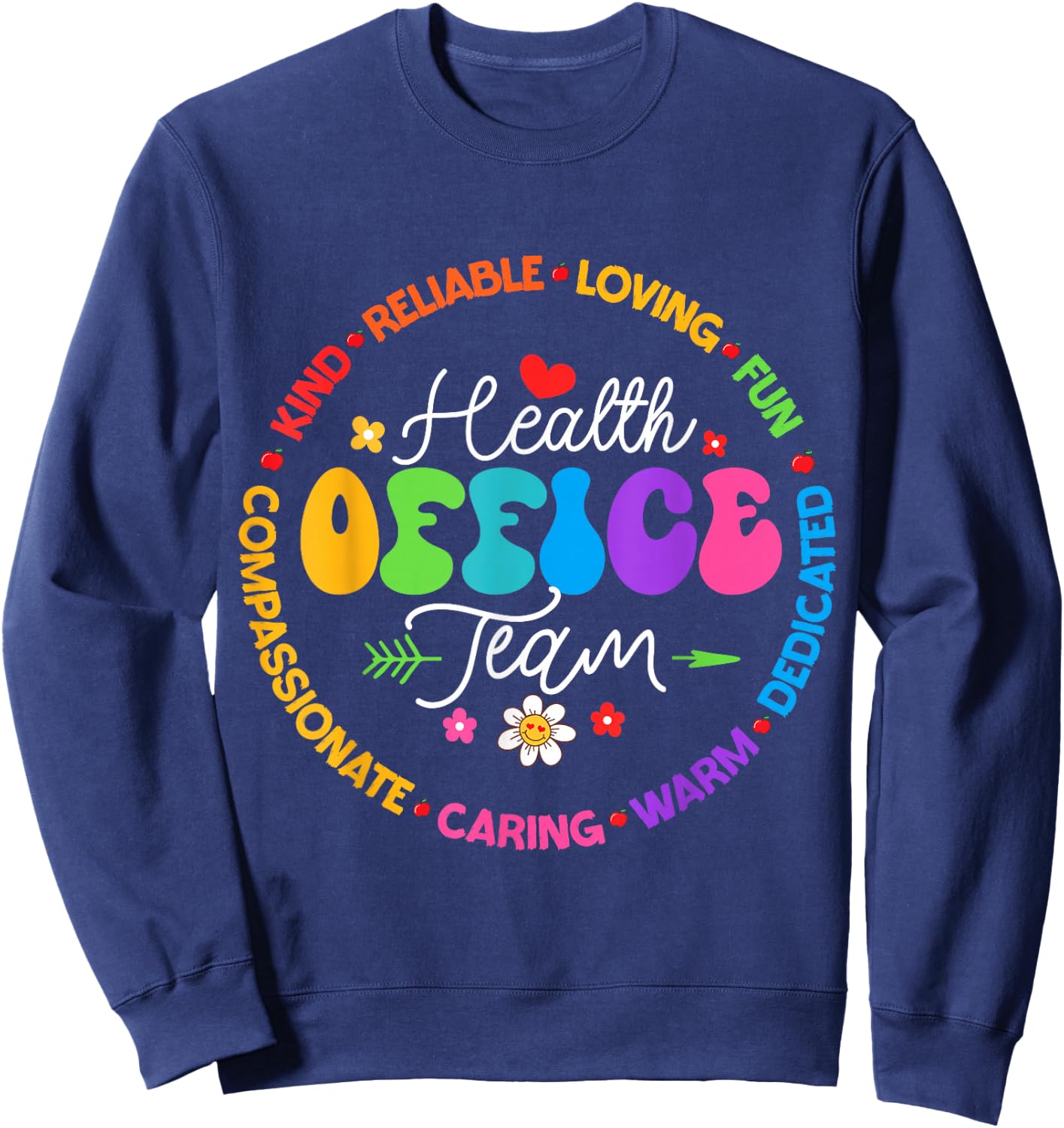 Health Office Team School To School & Appreciation Week Sweatshirt - Sweatshirt | Navy
