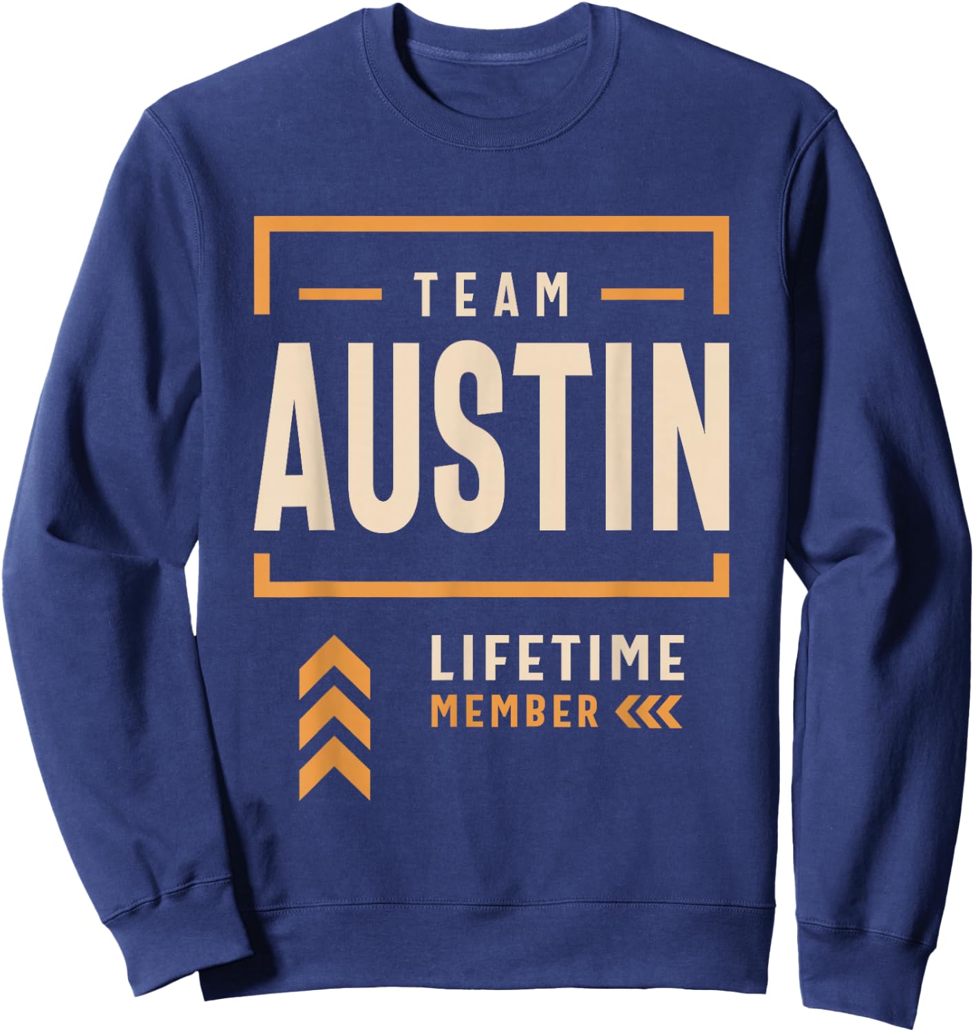 Austin Personalized Name Apparel Cld Adult Austin Black Small Classic Fit Short Sleeve Cotton Blend Team Austin Lifetime Member Man Myth Legend Sweatshirt - Sweatshirt | Navy