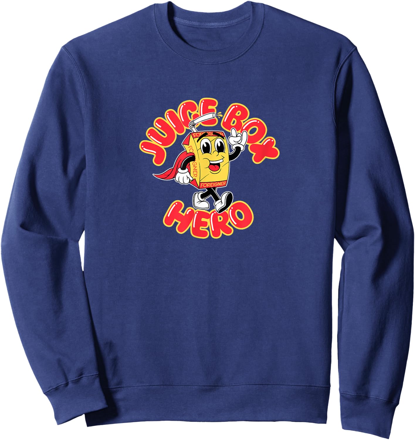 Foreigner Juice Box Hero Sweatshirt - Sweatshirt | Navy