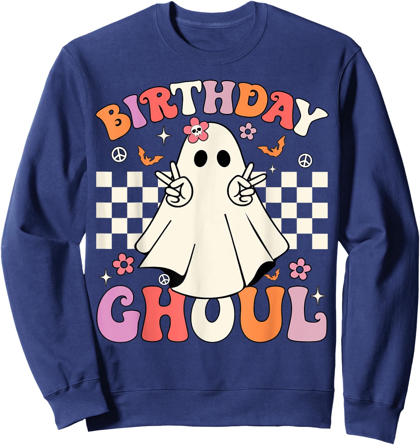 Halloween Birthday Ghoul Party Anniversary Booday Women Girl Sweatshirt - Sweatshirt | Navy
