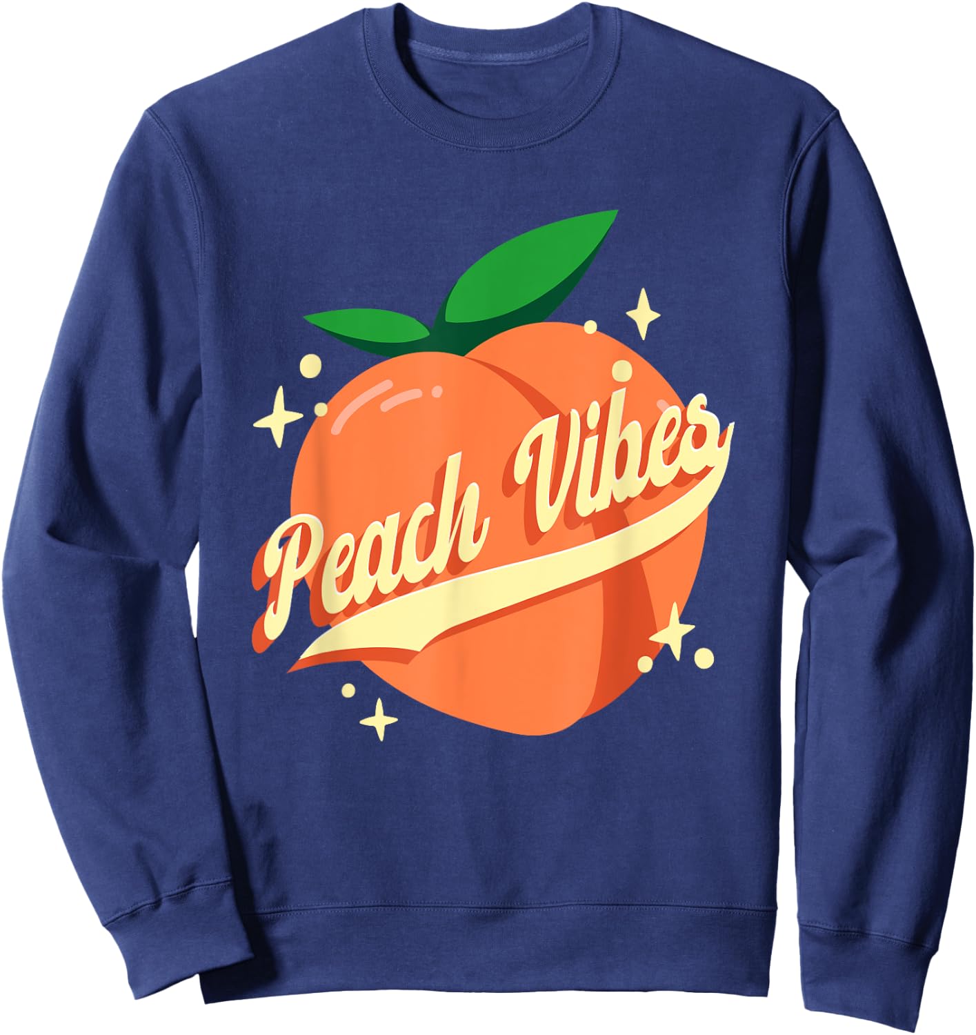 Fruits Lover Peach Vibes Sweatshirt - Sweatshirt | Navy