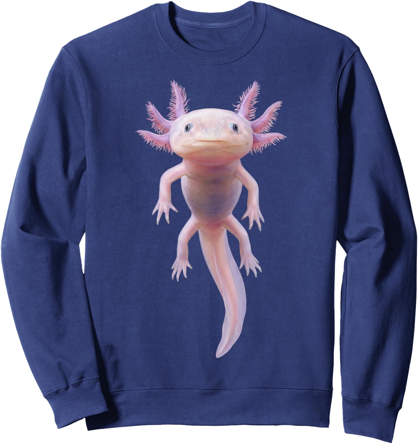 Leucistic Axolotl – Pale Pink Morph Science Lovers Sweatshirt - Sweatshirt | Navy