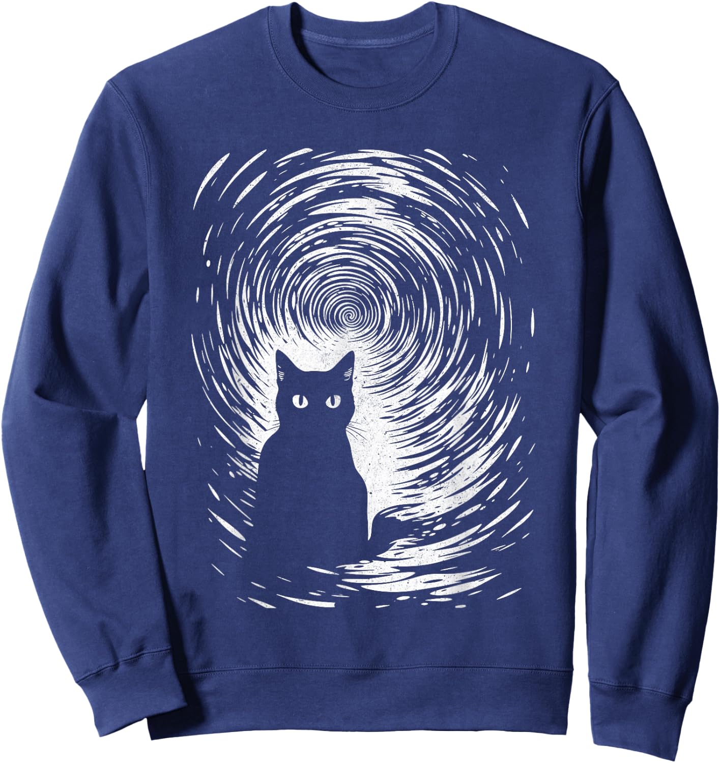 Hypno Cat Horror Halloween Costume Cat Lover Men Women Sweatshirt - Sweatshirt | Navy
