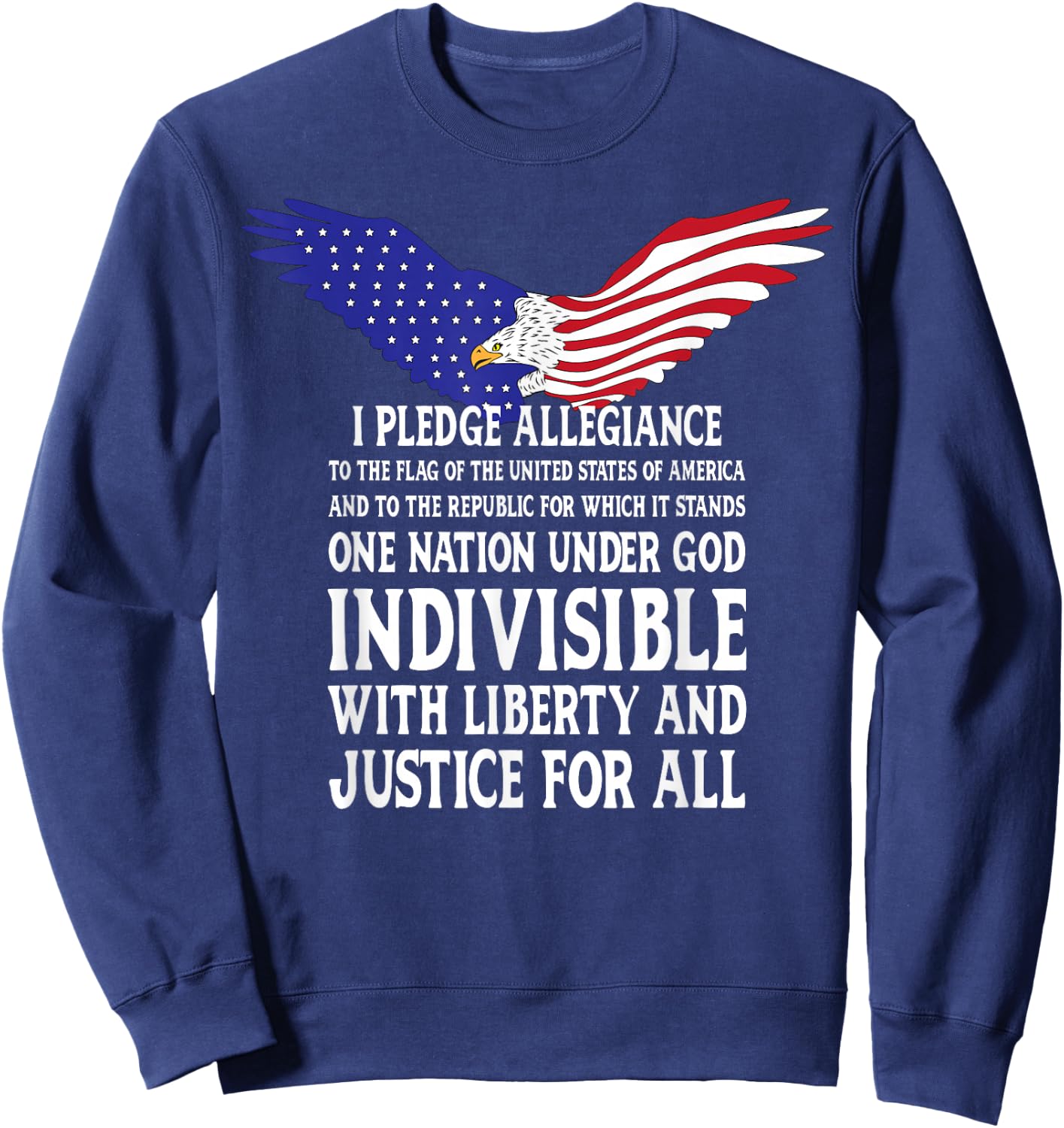 Pledge Allegiance To The Flag USA Sweatshirt - Sweatshirt | Navy